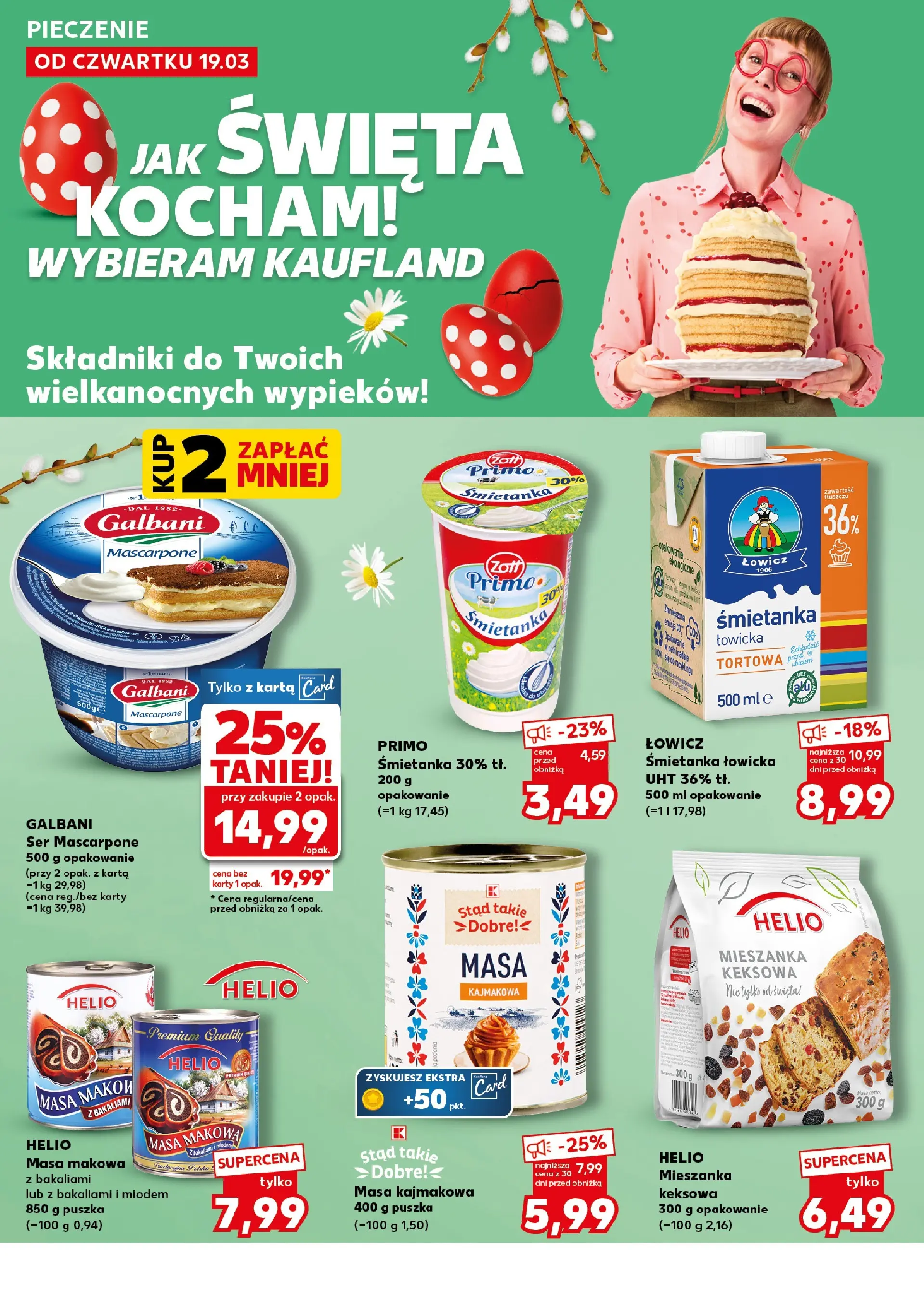 Kaufland gazetka - Super Sobota od 21.03.2026 - od jutra PDF | Strona: 8 | Produkty: Masa kajmakowa, Masa makowa, Mascarpone, Ser mascarpone