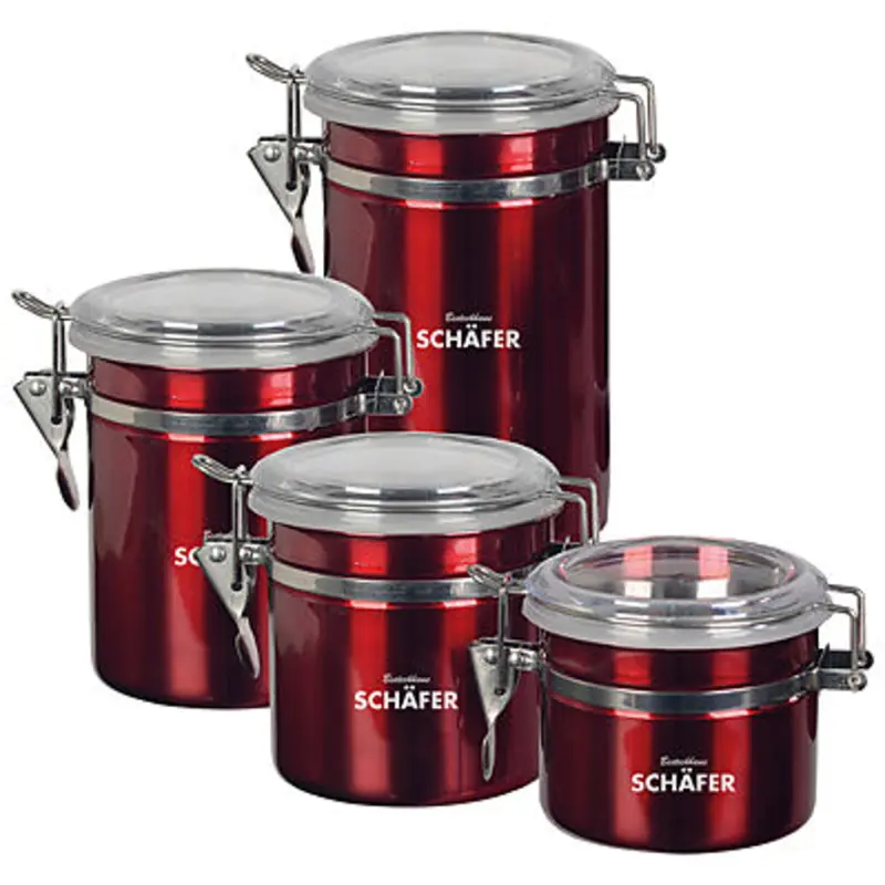 SCH&Auml;FER Vorratsdosenset Metallic Red