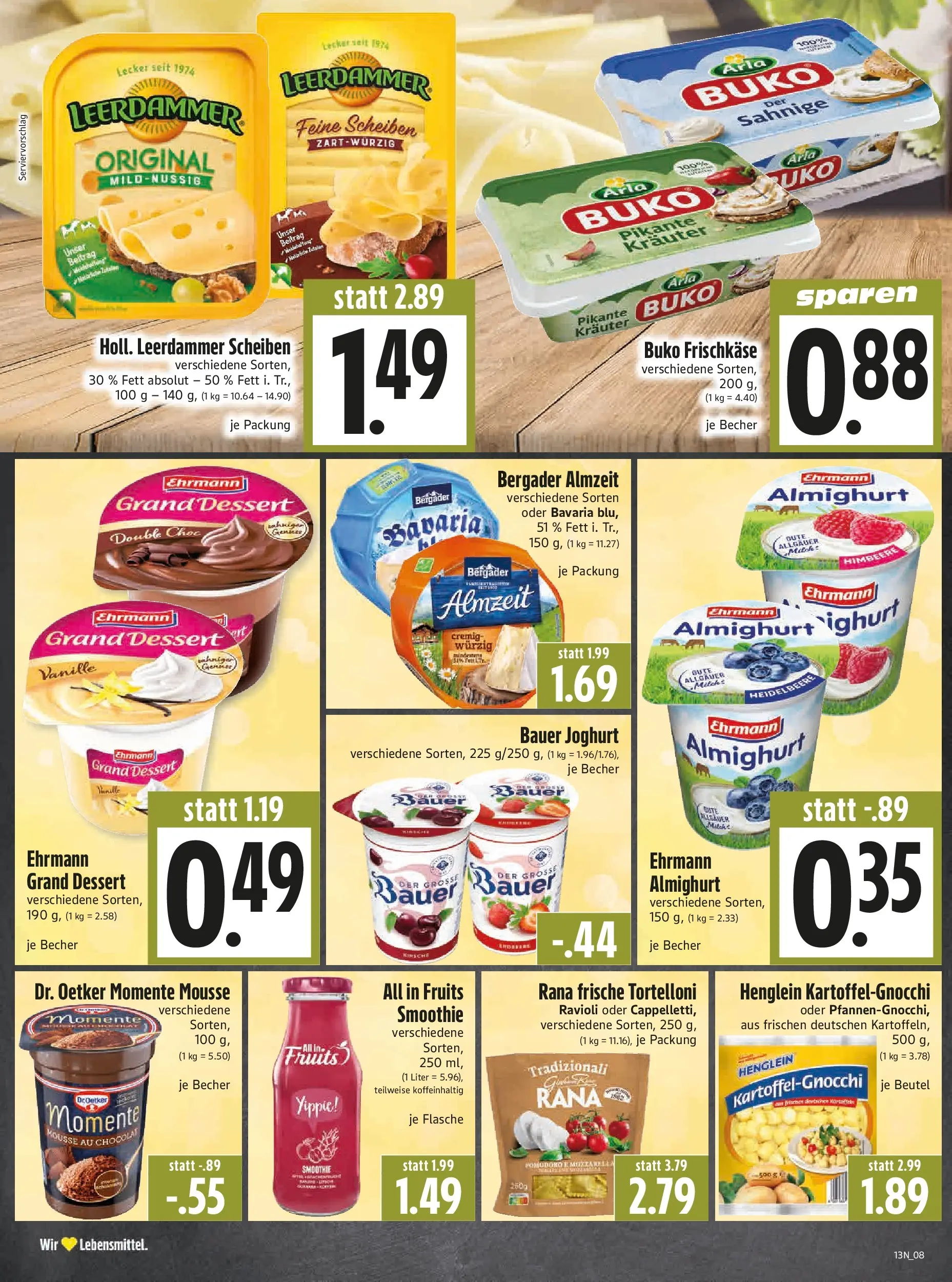 Angebote - Edeka Hahner: Wochenangebote (ab 22.03.2026) zum Blättern | Seite: 10 | Produkte: Joghurt, Ehrmann grand dessert, Bauer joghurt, Leerdammer