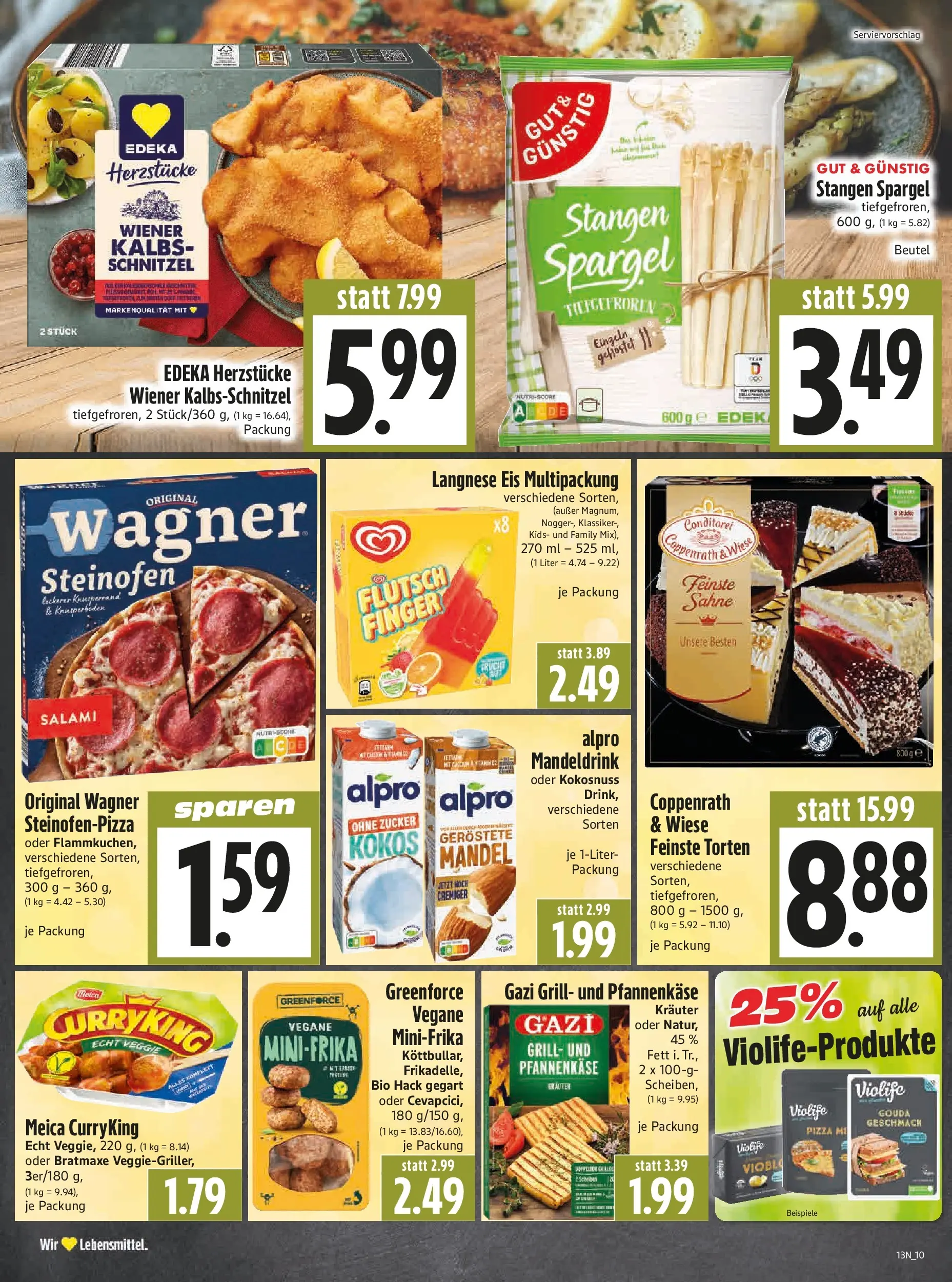 Angebote - Edeka Hahner: Wochenangebote (ab 22.03.2026) zum Blättern | Seite: 12 | Produkte: Langnese, Zucker, Pizza, Sahne
