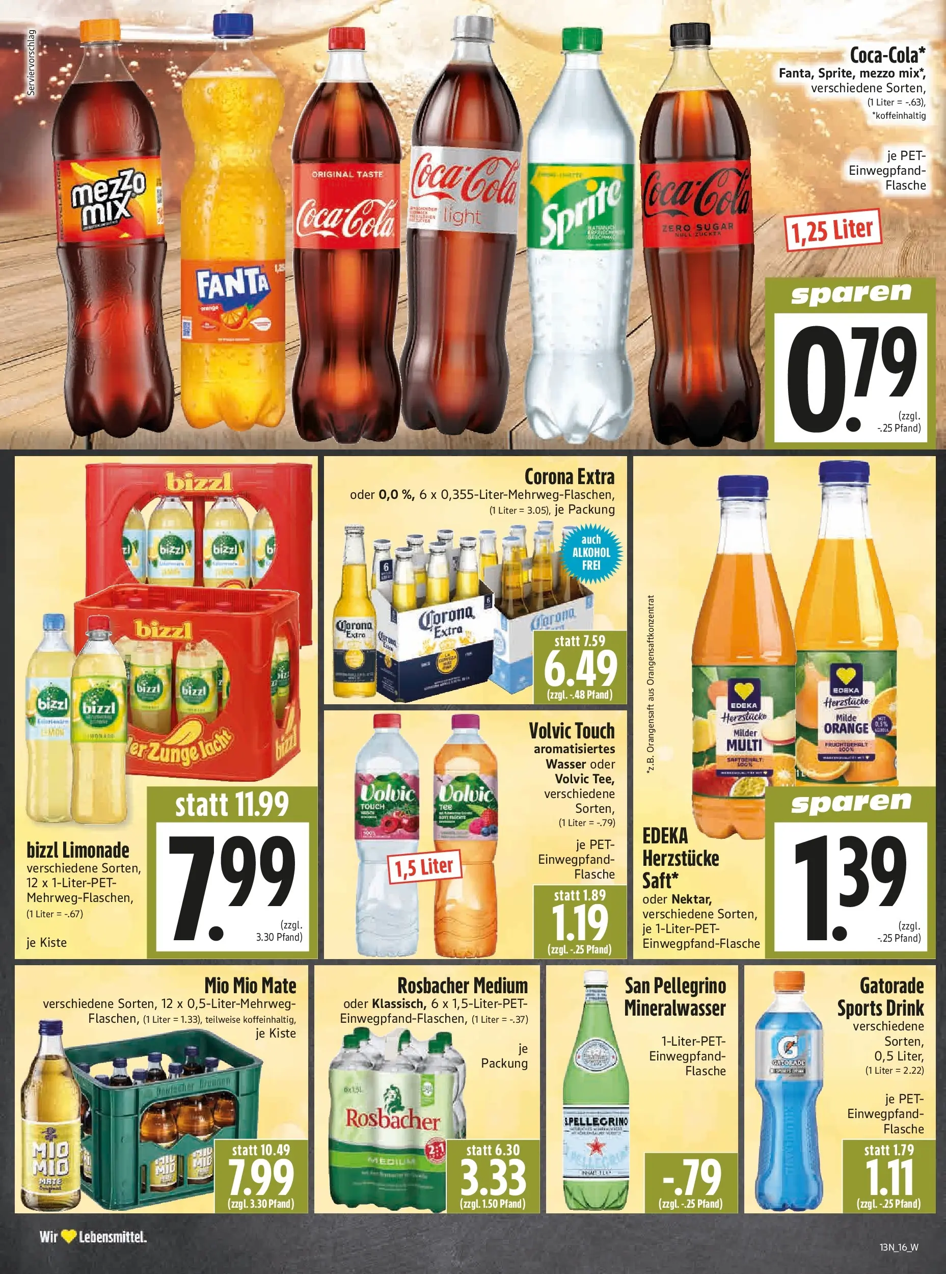 Angebote - Edeka Hahner: Wochenangebote (ab 22.03.2026) zum Blättern | Seite: 18 | Produkte: Fanta, Cola, Volvic touch, Orangensaft