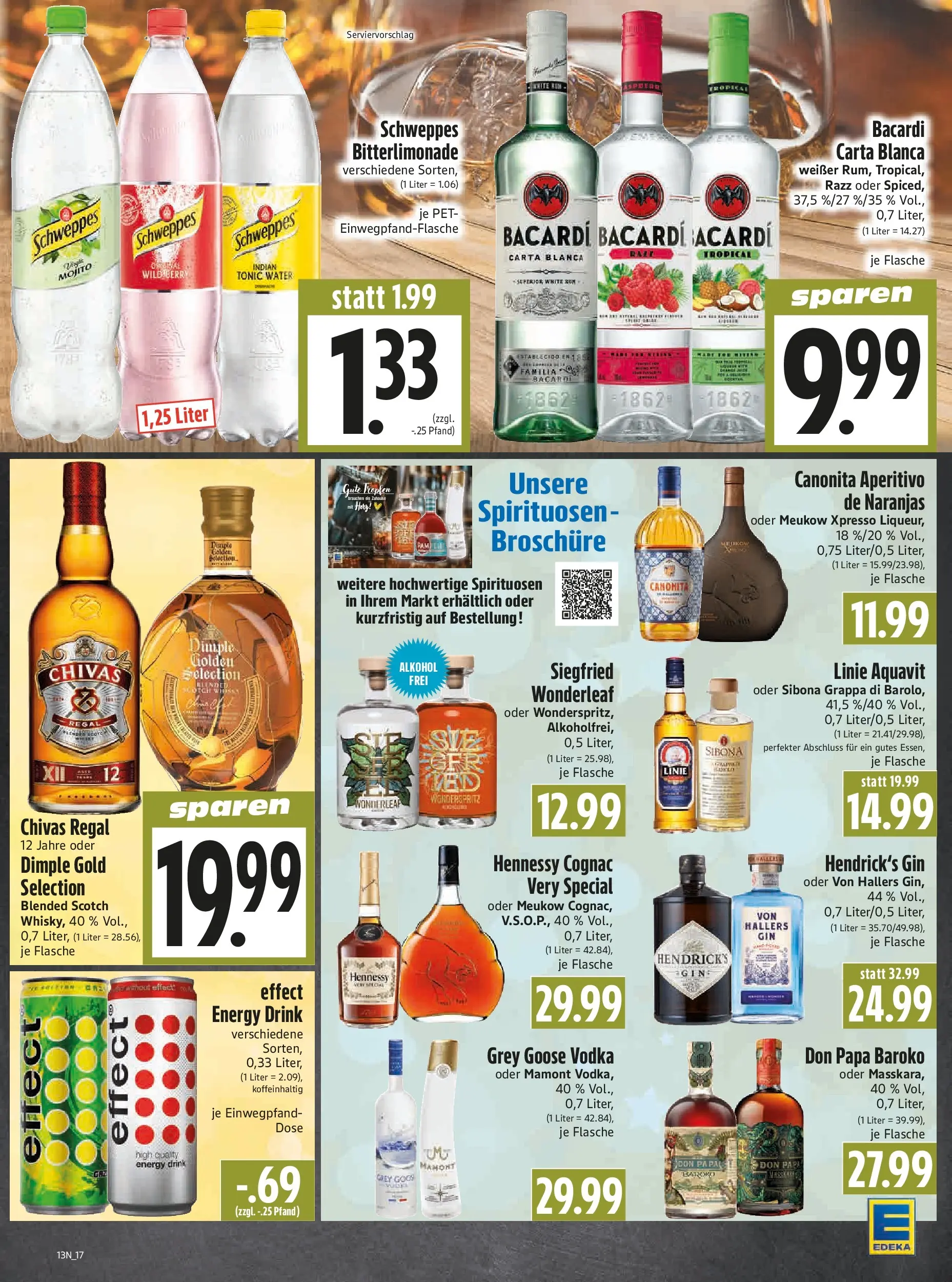Angebote - Edeka Hahner: Wochenangebote (ab 22.03.2026) zum Blättern | Seite: 19 | Produkte: Regal, Schweppes, Vodka, Gin
