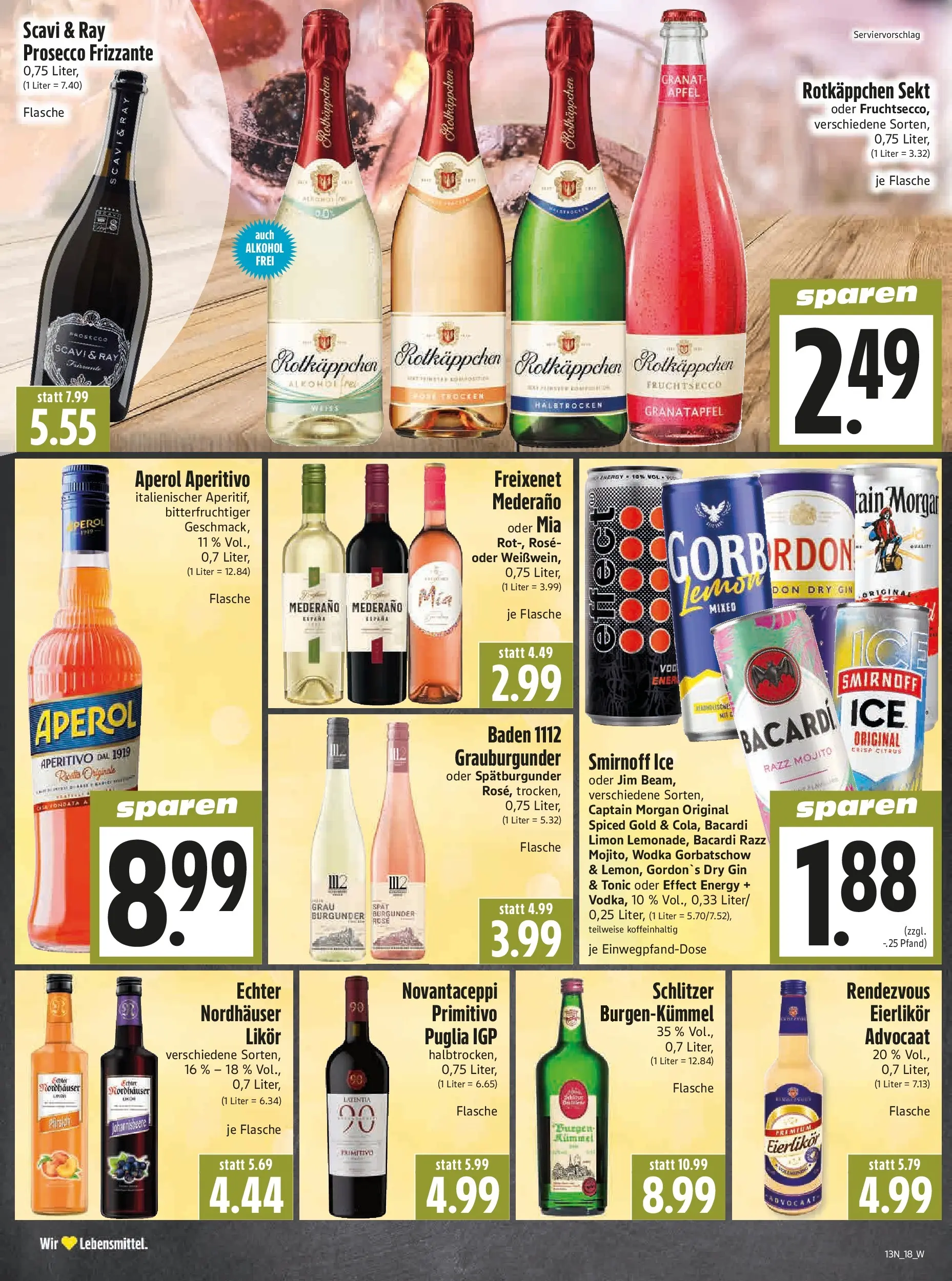 Angebote - Edeka Hahner: Wochenangebote (ab 22.03.2026) zum Blättern | Seite: 20 | Produkte: Äpfel, Fruchtsecco, Prosecco, Aperol