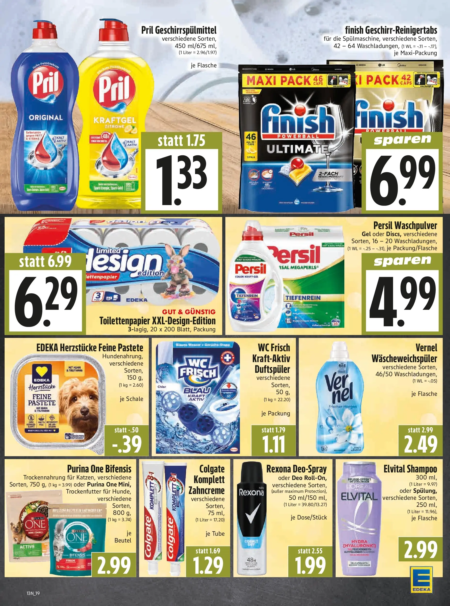 Angebote - Edeka Hahner: Wochenangebote (ab 22.03.2026) zum Blättern | Seite: 21 | Produkte: Shampoo, Geschirrspülmittel, Zitrone, Persil