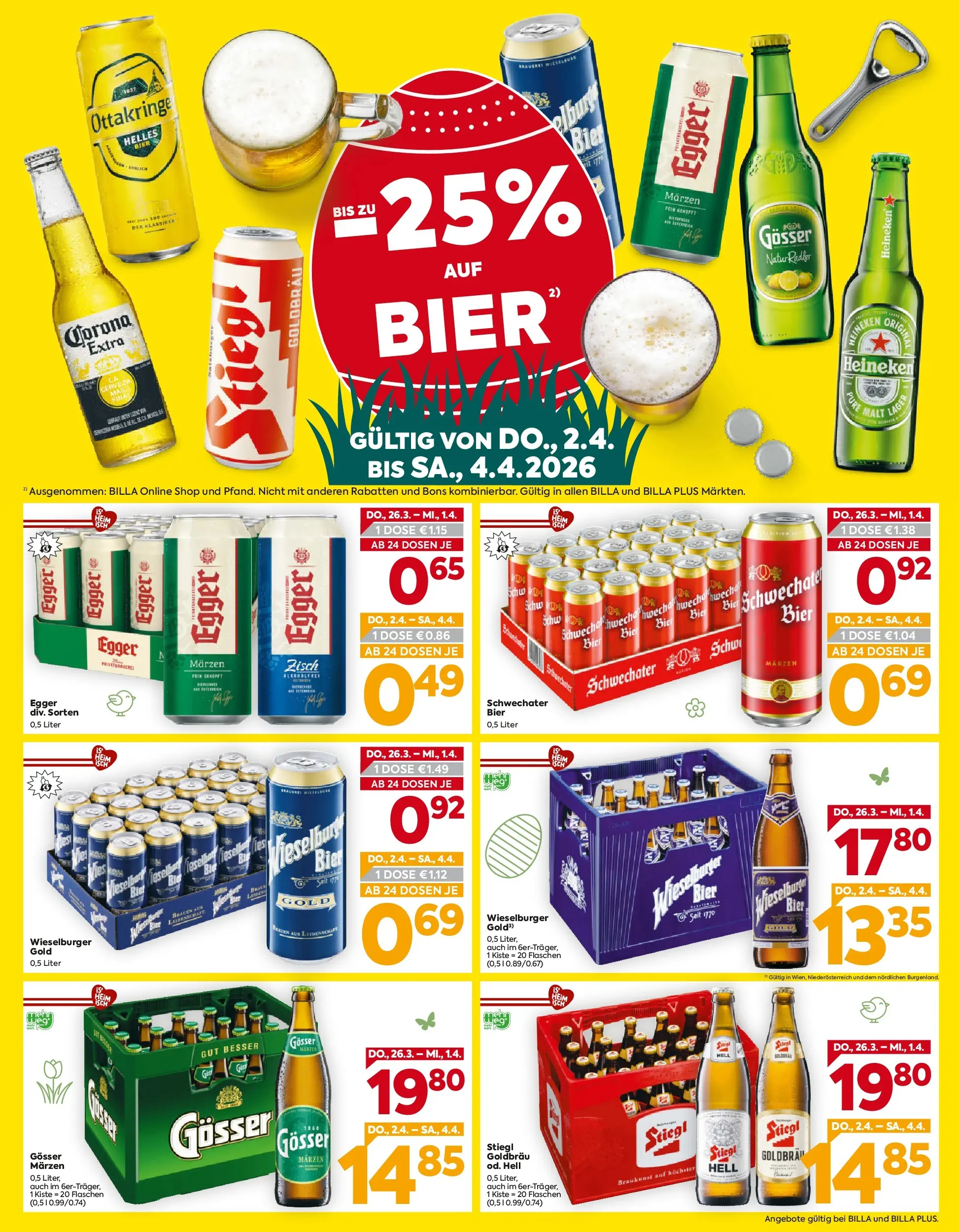 Billa - BILLA: Flugblatt gültig bei BILLA & BILLA PLUS ab 25.03.2026 - Angebote, Prospekt | Seite: 3 | Produkte: Bier