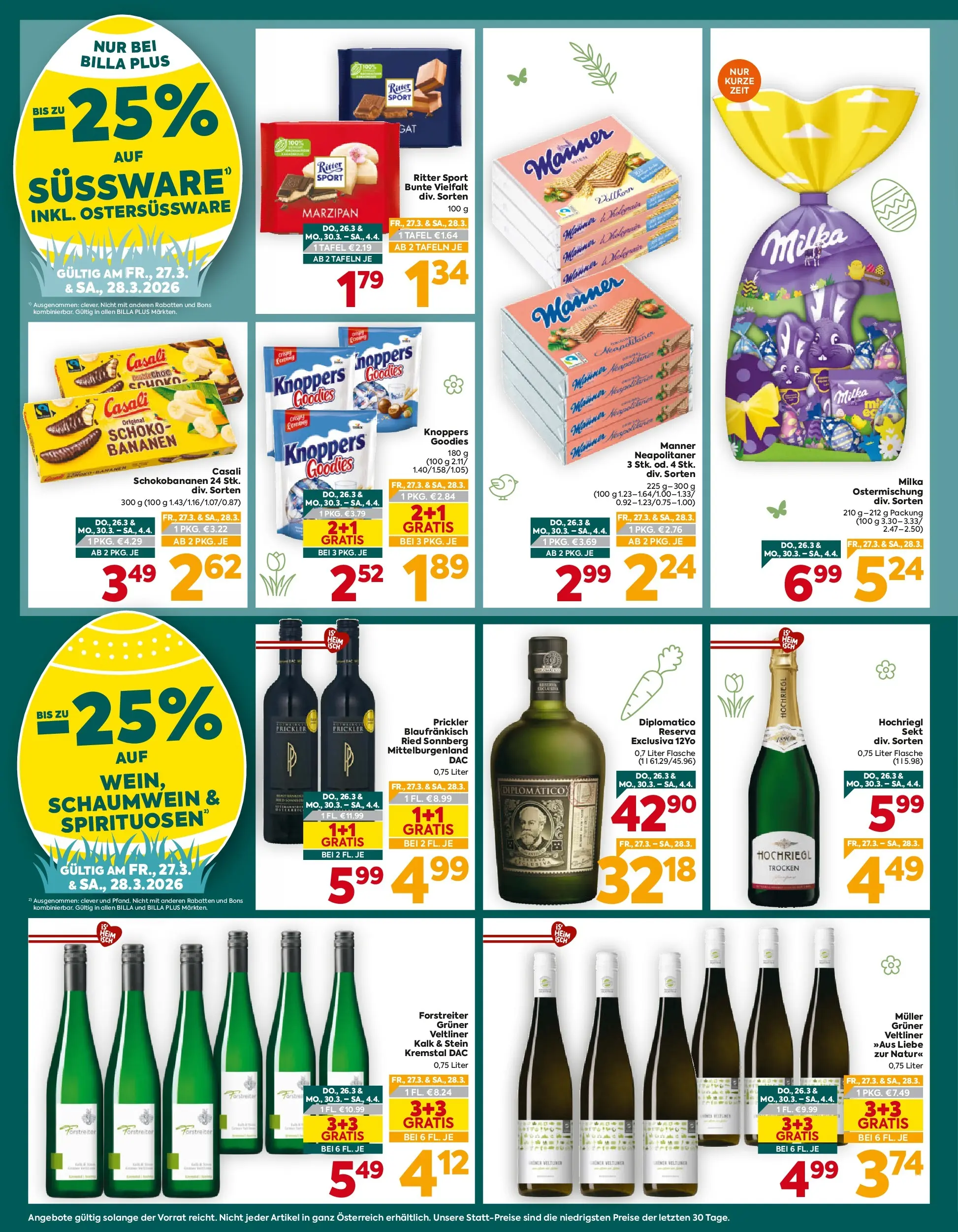 Billa Plus - BILLA PLUS: Flugblatt Wien von 25.03.2026 - Aktuelle Angebote | Seite: 2 | Produkte: Bananen