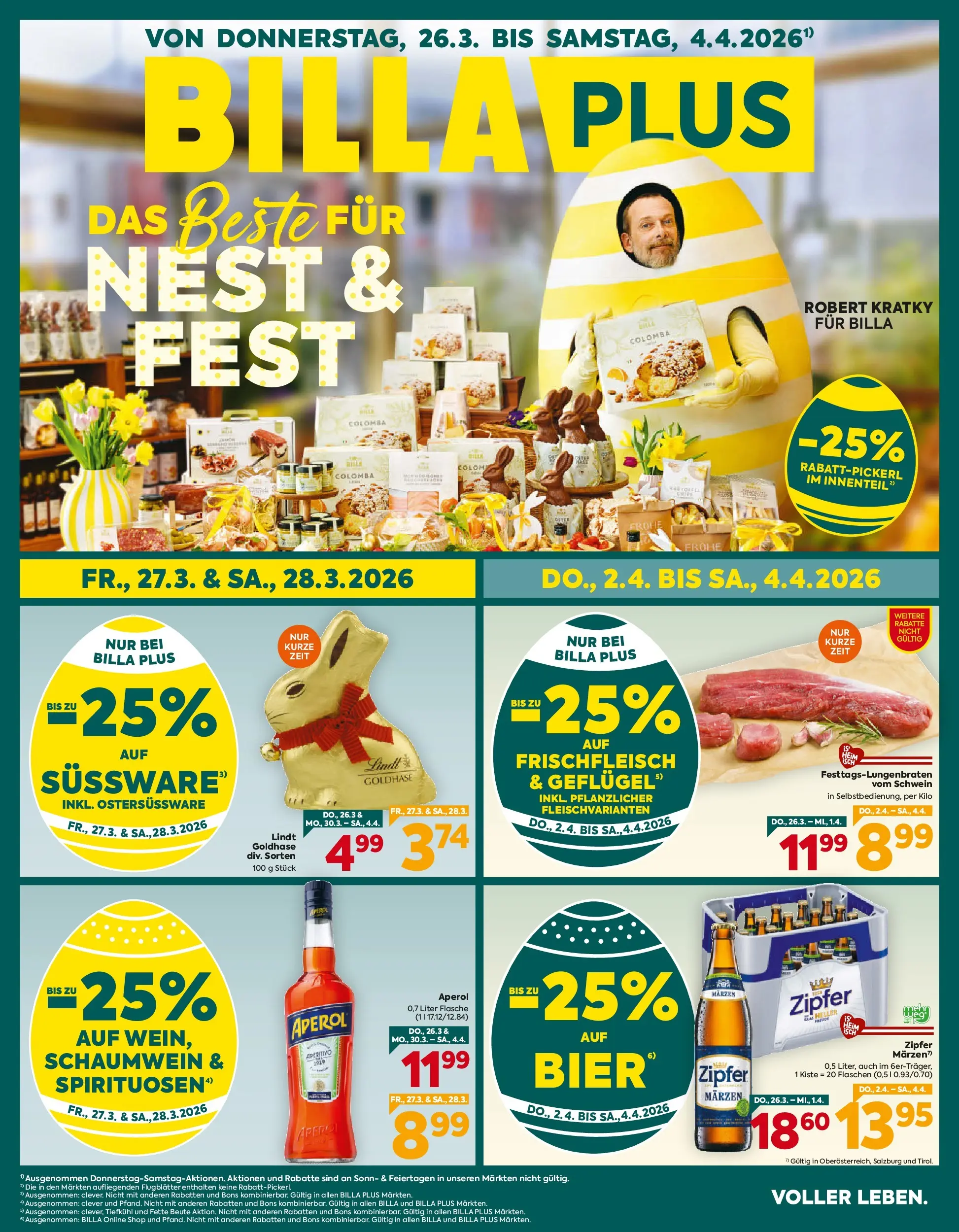 Billa Plus Flugblatt - Oberösterreich von 26.03.2026 - Aktuelle Angebote | Seite: 1 | Produkte: Bier
