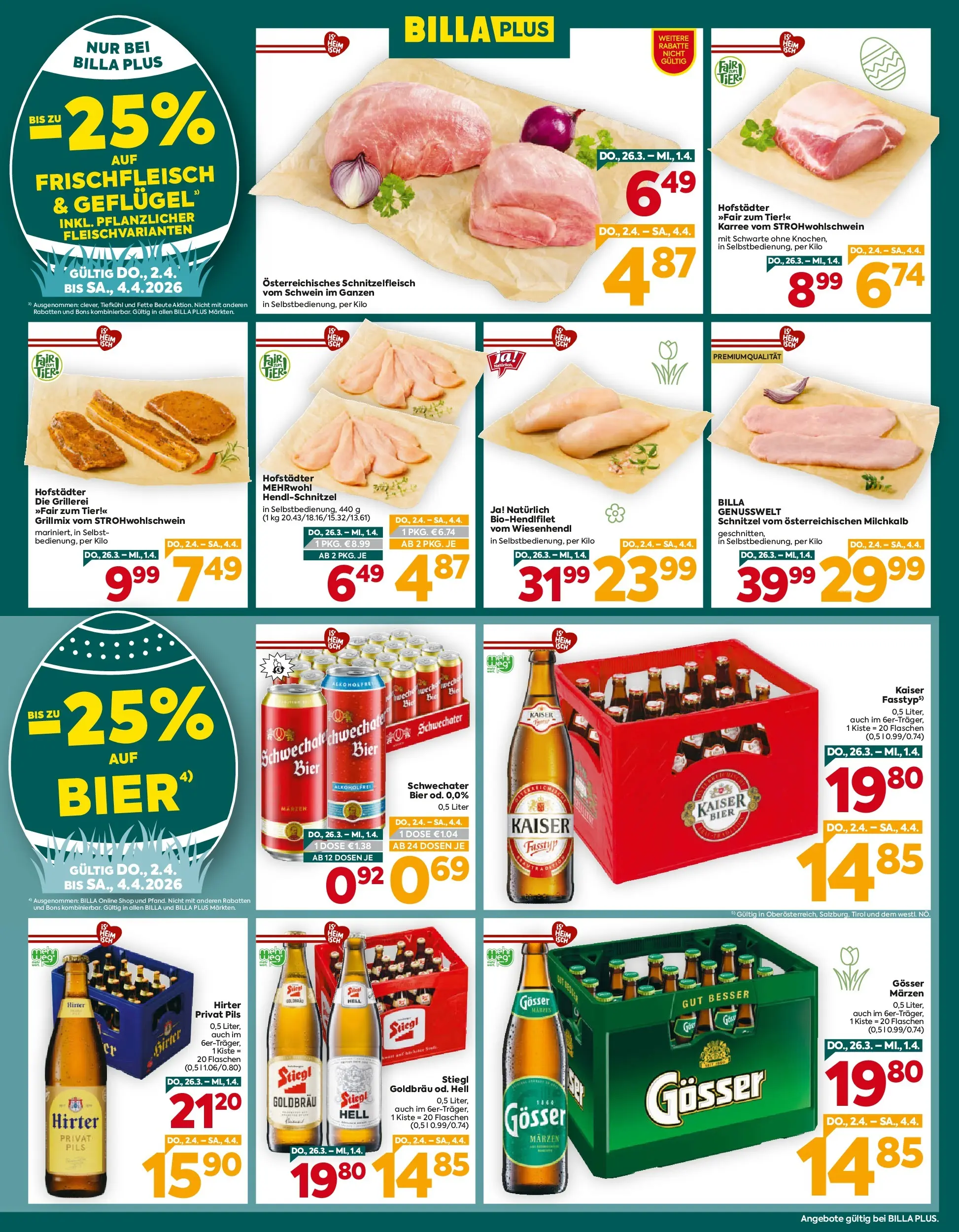 Billa Plus Flugblatt - Oberösterreich von 26.03.2026 - Aktuelle Angebote | Seite: 3 | Produkte: Bier