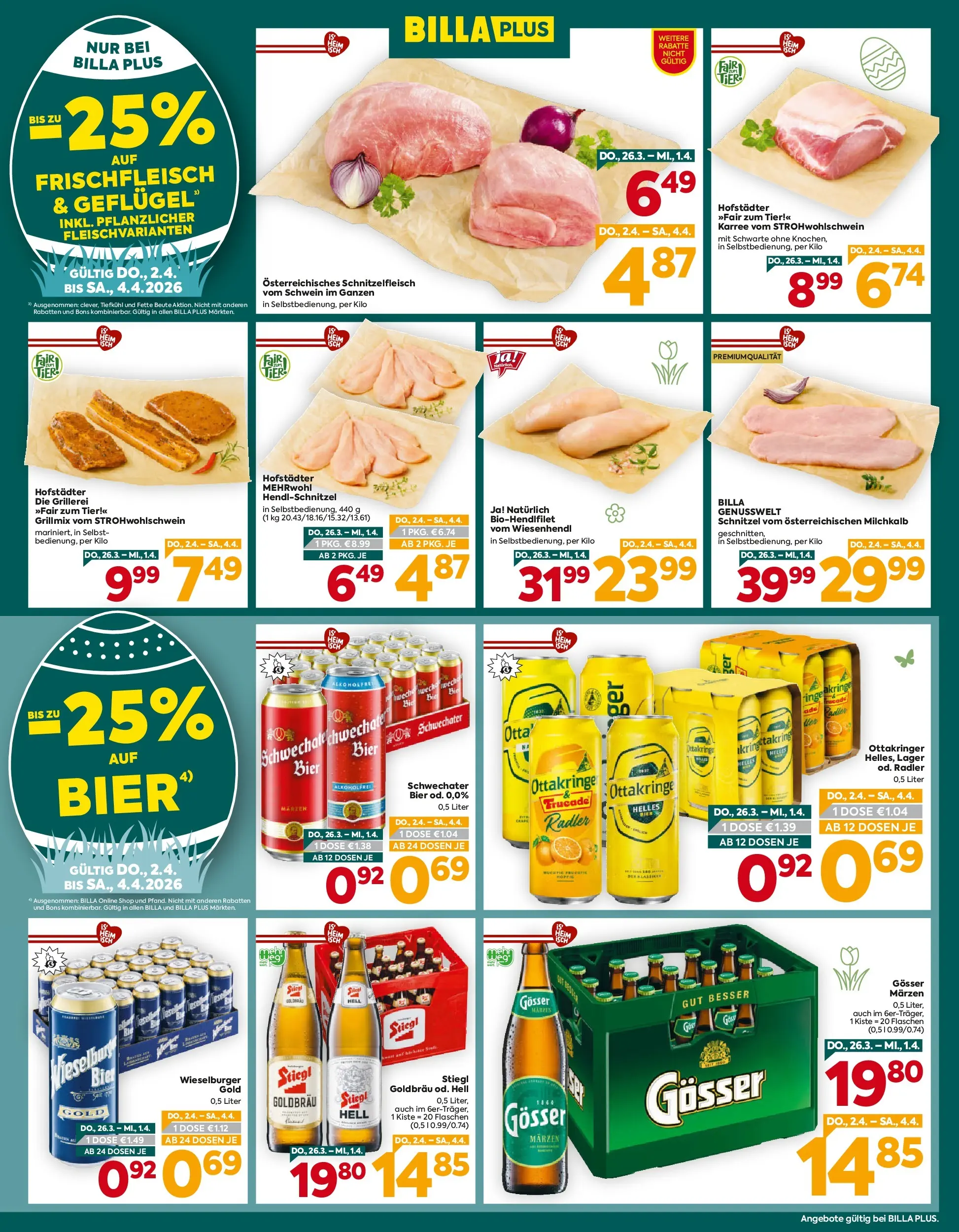 Billa Plus - BILLA PLUS: Flugblatt Wien von 25.03.2026 - Aktuelle Angebote | Seite: 3 | Produkte: Bier
