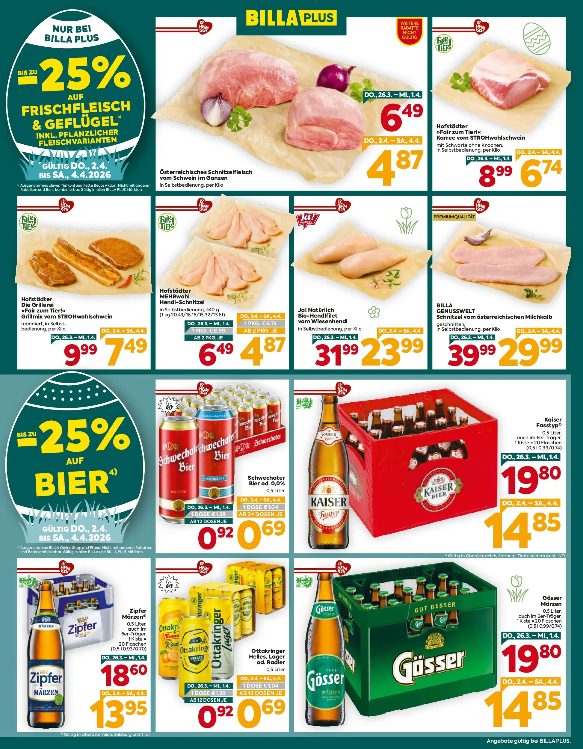 Billa Plus Flugblatt - Salzburg von 26.03.2026 - Aktuelle Angebote | Seite: 3 | Produkte: Bier
