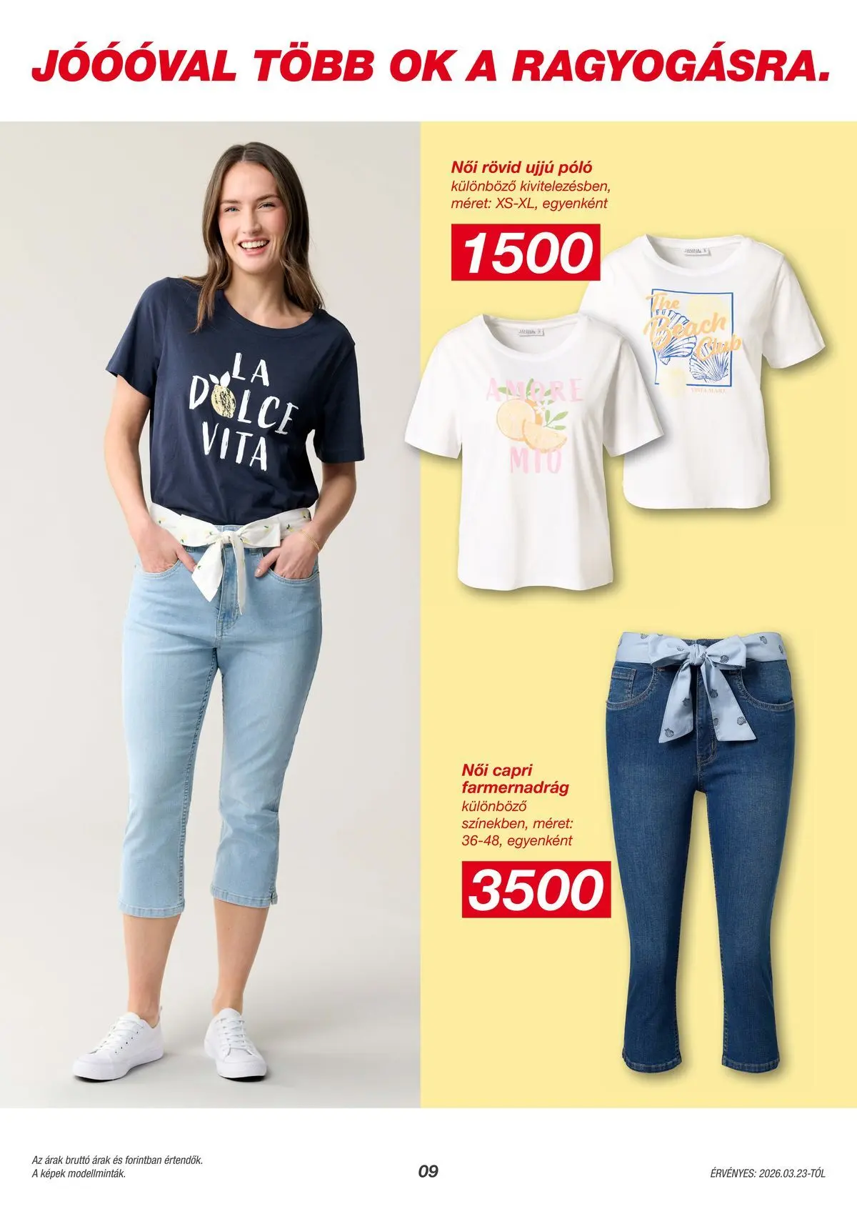 Kik aktuális akciós újság - 2026.03.23. -tól/töl > akció, lapozható szórólap 🛍️ | Oldal: 9 | Termékek: Farmernadrág