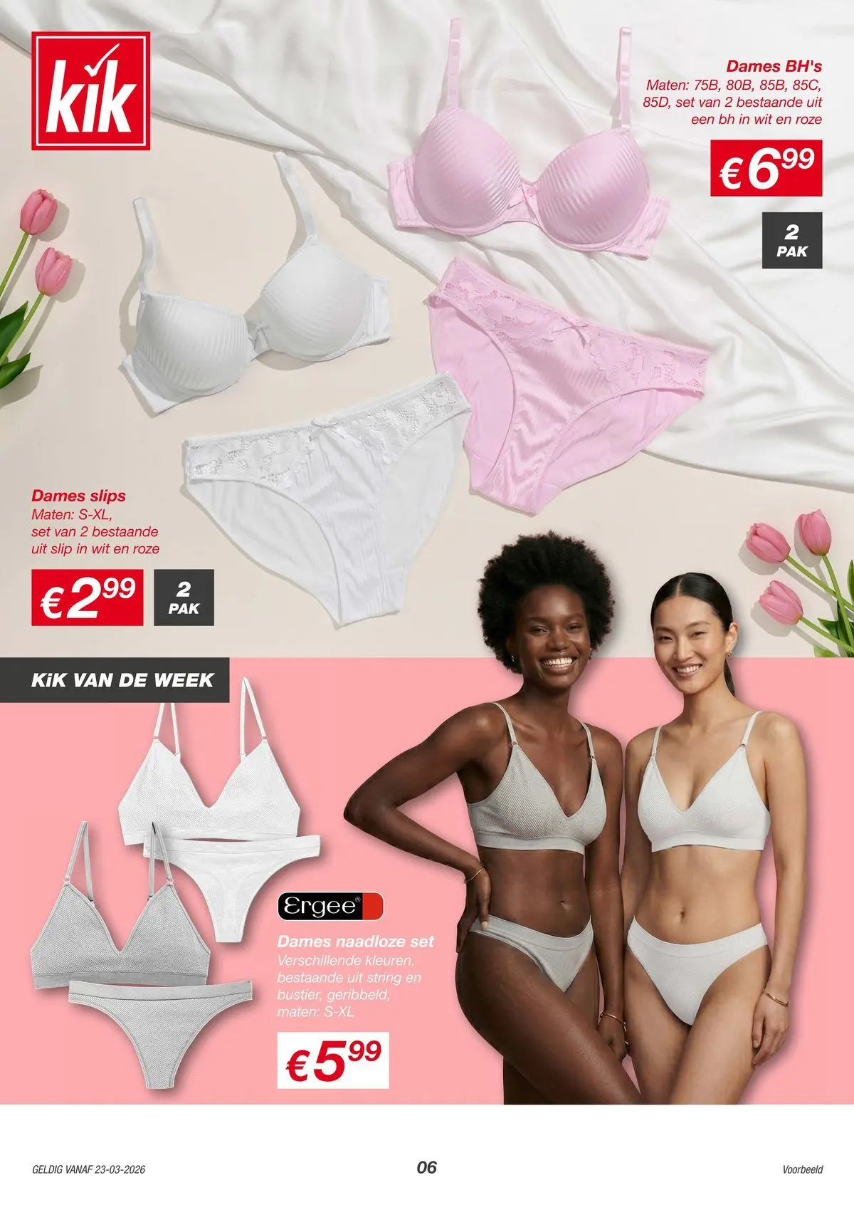 KiK folder vanaf 22-03-2026 || NIEUWE | Pagina: 6 | Producten: Bh, Slip