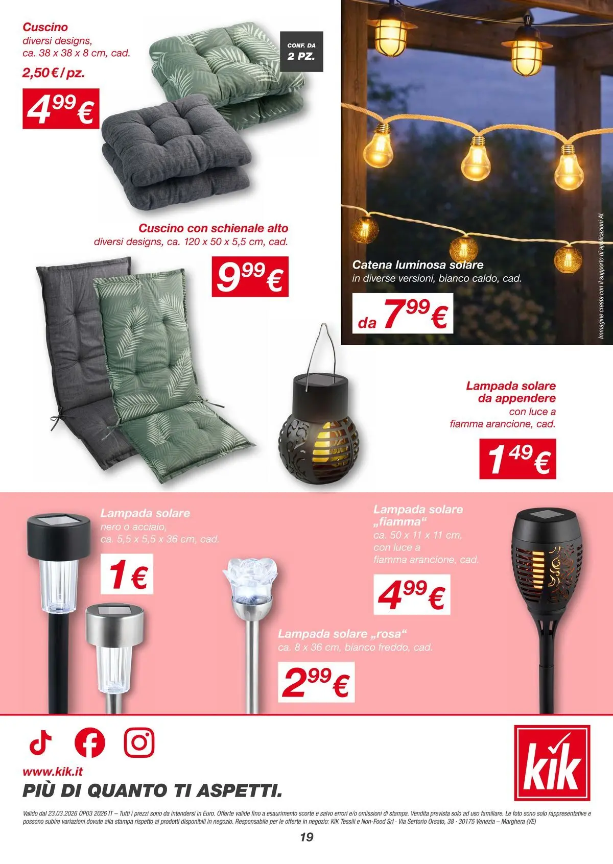 Nuovo KiK - Mooolta piu leggerezza coni tessuti di lino. dal 20/03/2026 > offerte anteprima 🛍️ | Pagina: 19