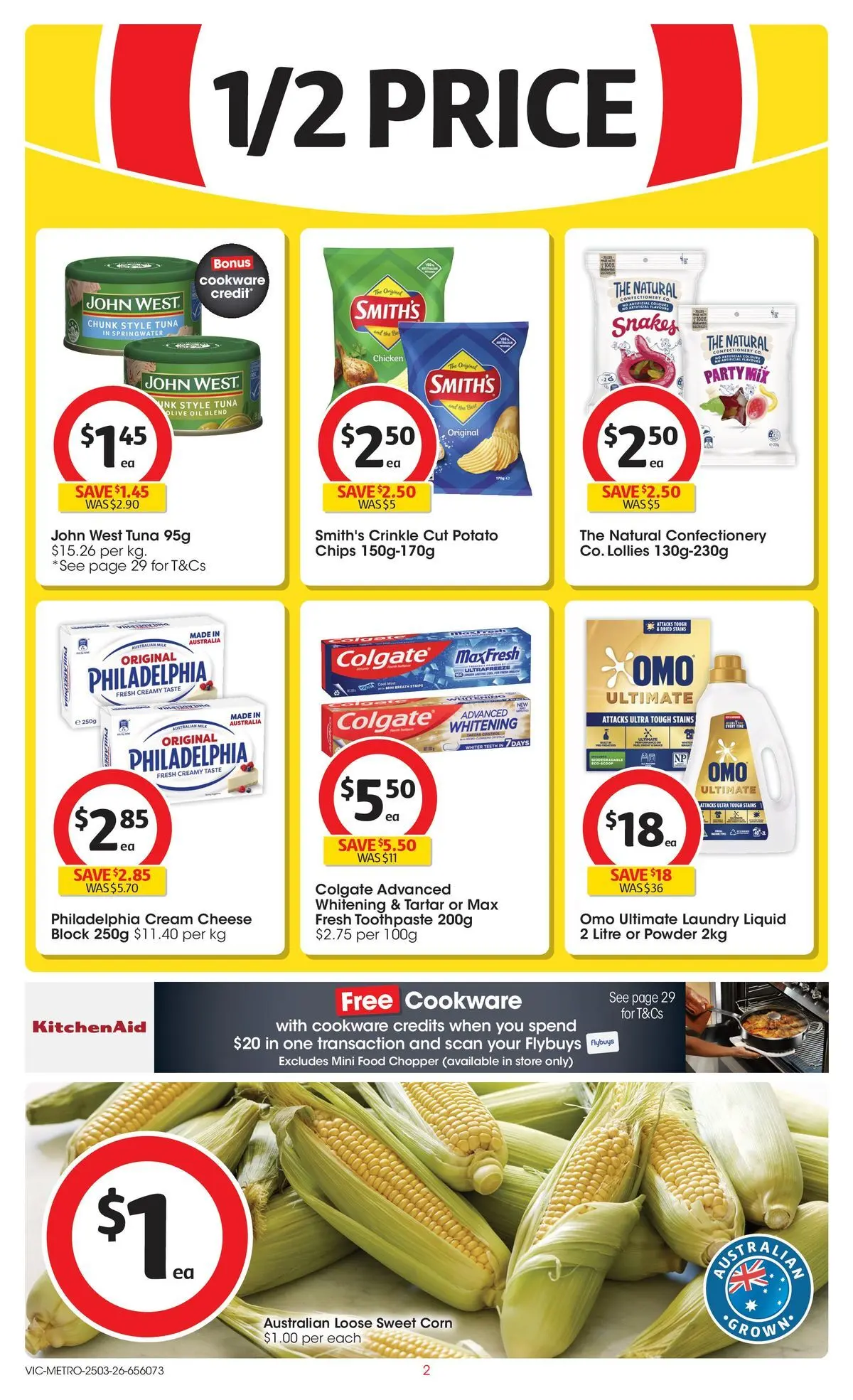 ﻿Coles catalogue valid from 24/03/2026 > Online Australia | Page: 2 | Products: Cheese, Olive oil, Tuna, Laundry
