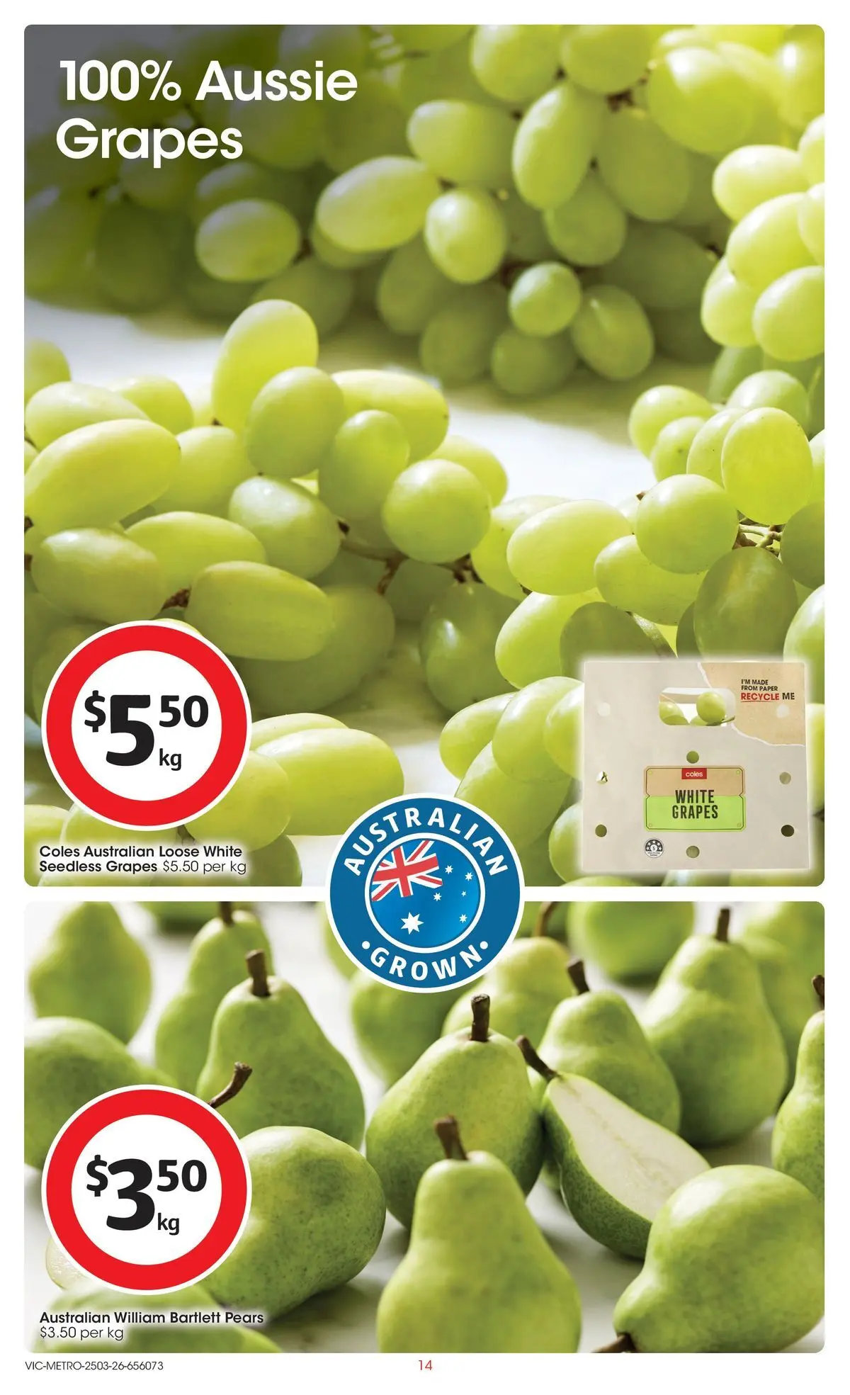 ﻿Coles catalogue valid from 24/03/2026 > Online Australia | Page: 14 | Products: Grapes