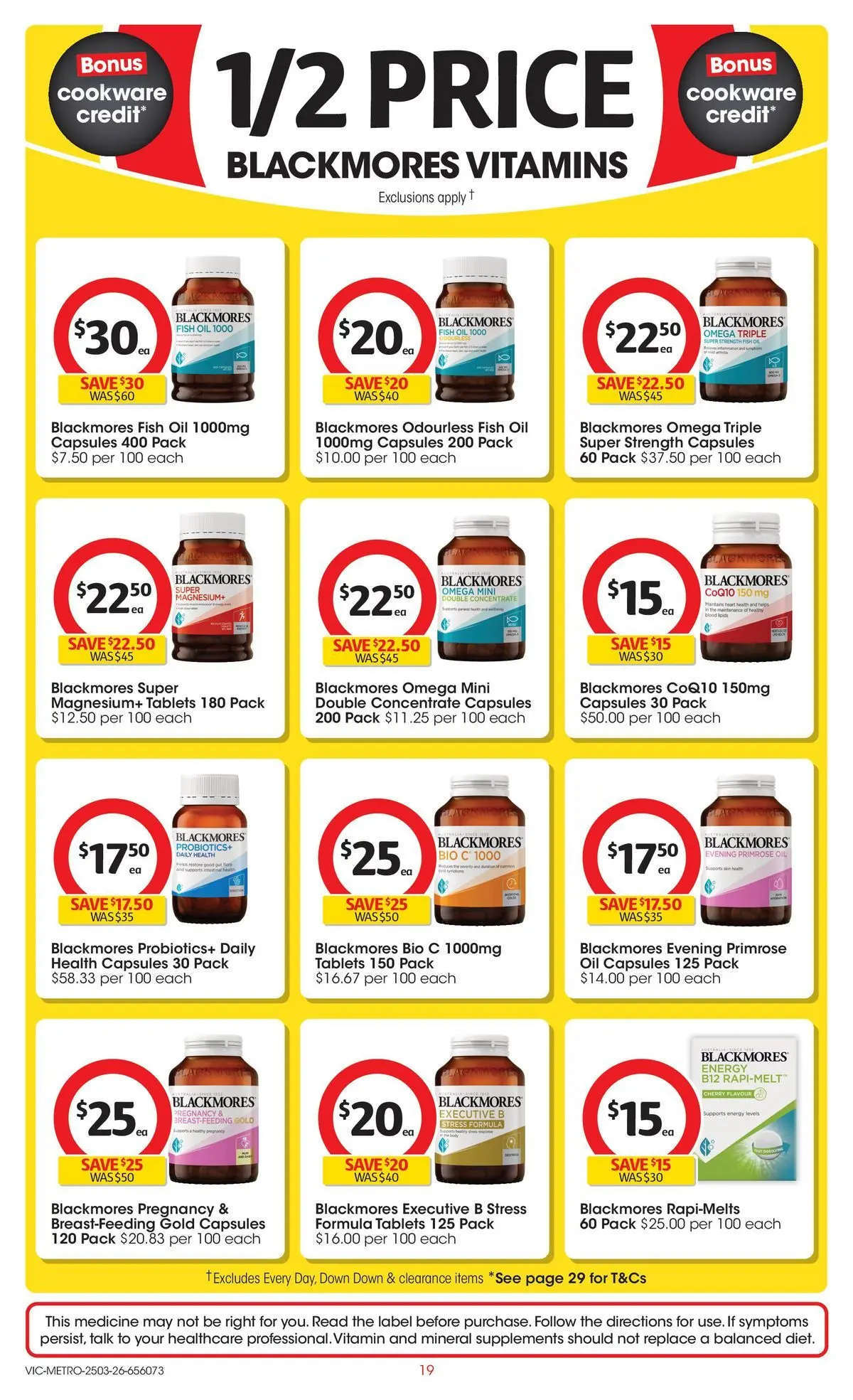 ﻿Coles catalogue valid from 24/03/2026 > Online Australia | Page: 19 | Products: Fish, Fish oil, Tablets, Vitamin