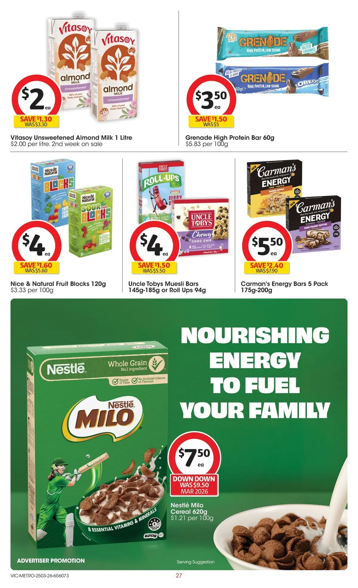 ﻿Coles catalogue valid from 24/03/2026 > Online Australia | Page: 27 | Products: Butter, Cereal, Sugar, UPS