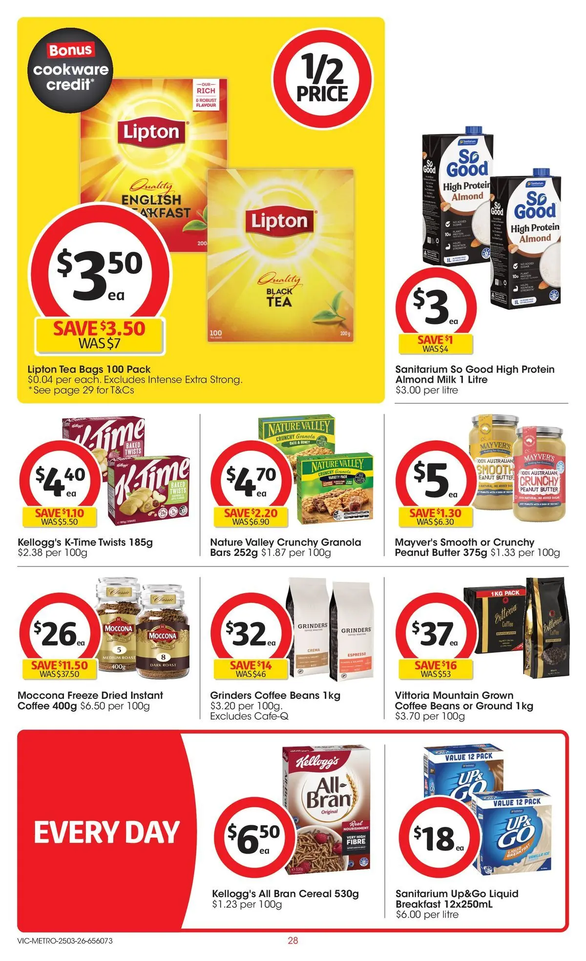﻿Coles catalogue valid from 24/03/2026 > Online Australia | Page: 28 | Products: Butter, Granola, Cookware, Cereal