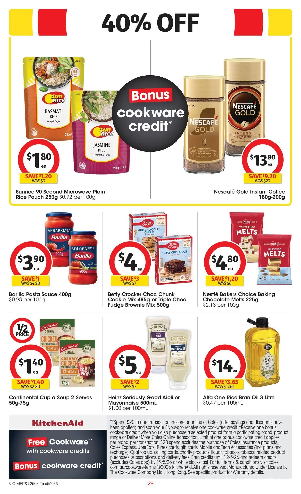 ﻿Coles catalogue valid from 24/03/2026 > Online Australia | Page: 29 | Products: Milk, Oil, Chicken, Pasta