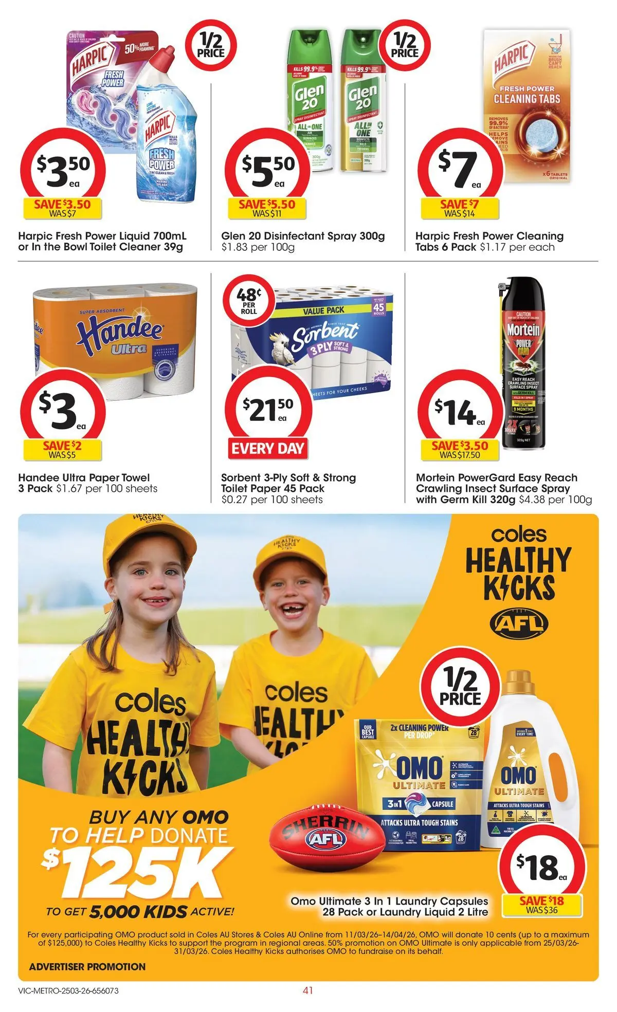 ﻿Coles catalogue valid from 24/03/2026 > Online Australia | Page: 41 | Products: Toilet, Toilet paper, Laundry, Tablets
