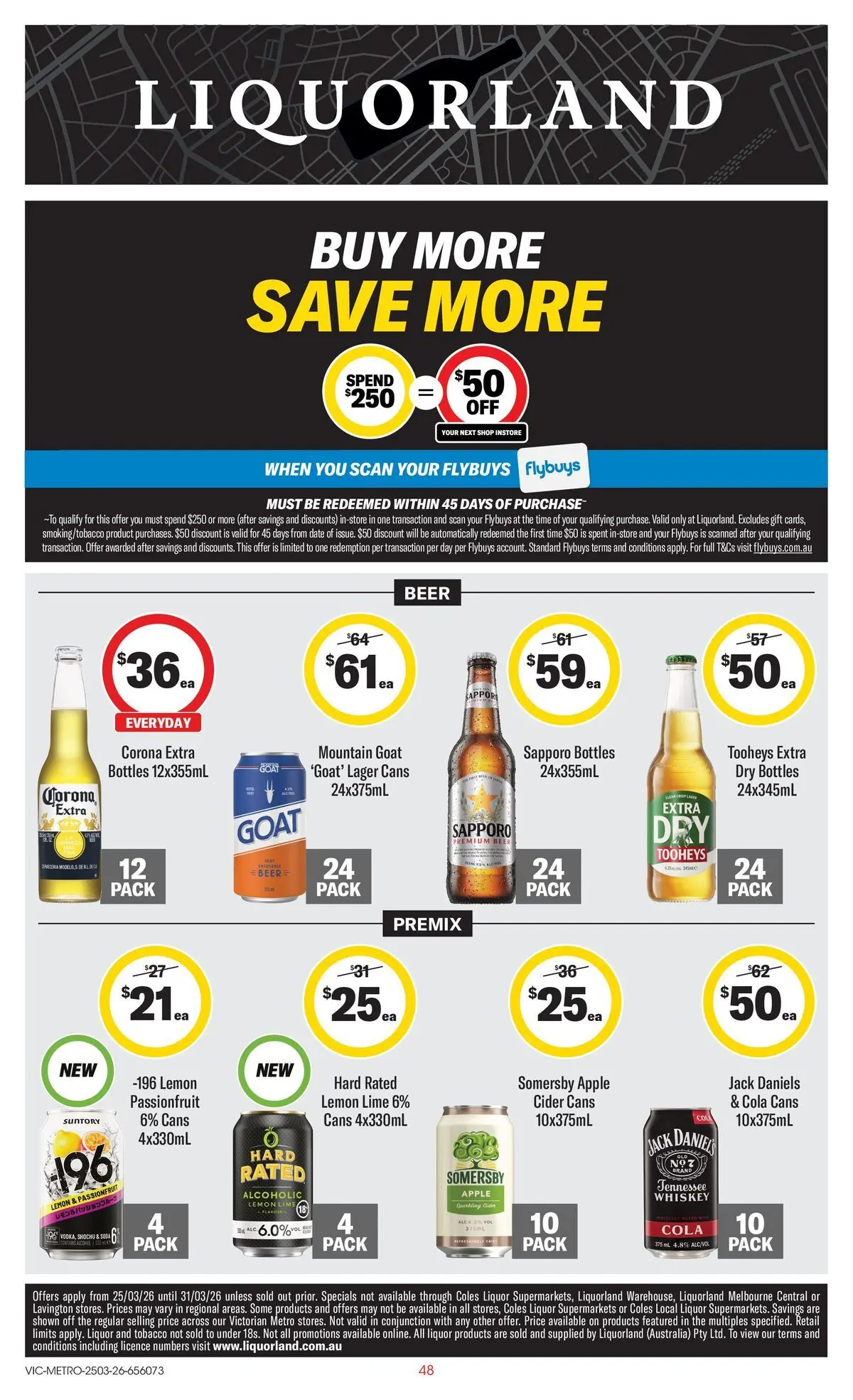 ﻿Coles catalogue valid from 24/03/2026 > Online Australia | Page: 48 | Products: Whiskey, Lemon, Lime, Date