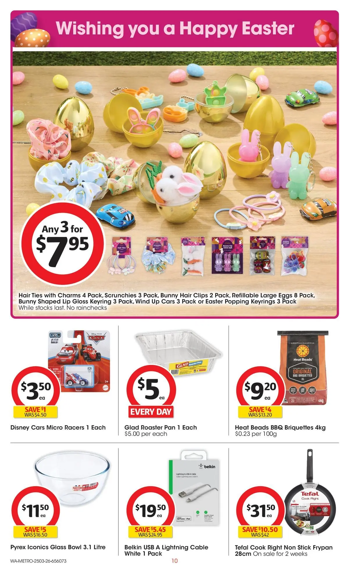 ﻿Coles catalogue valid from 25/03/2026 > Online Australia | Page: 10 | Products: Charms, Scrunchies, Cable, Usb