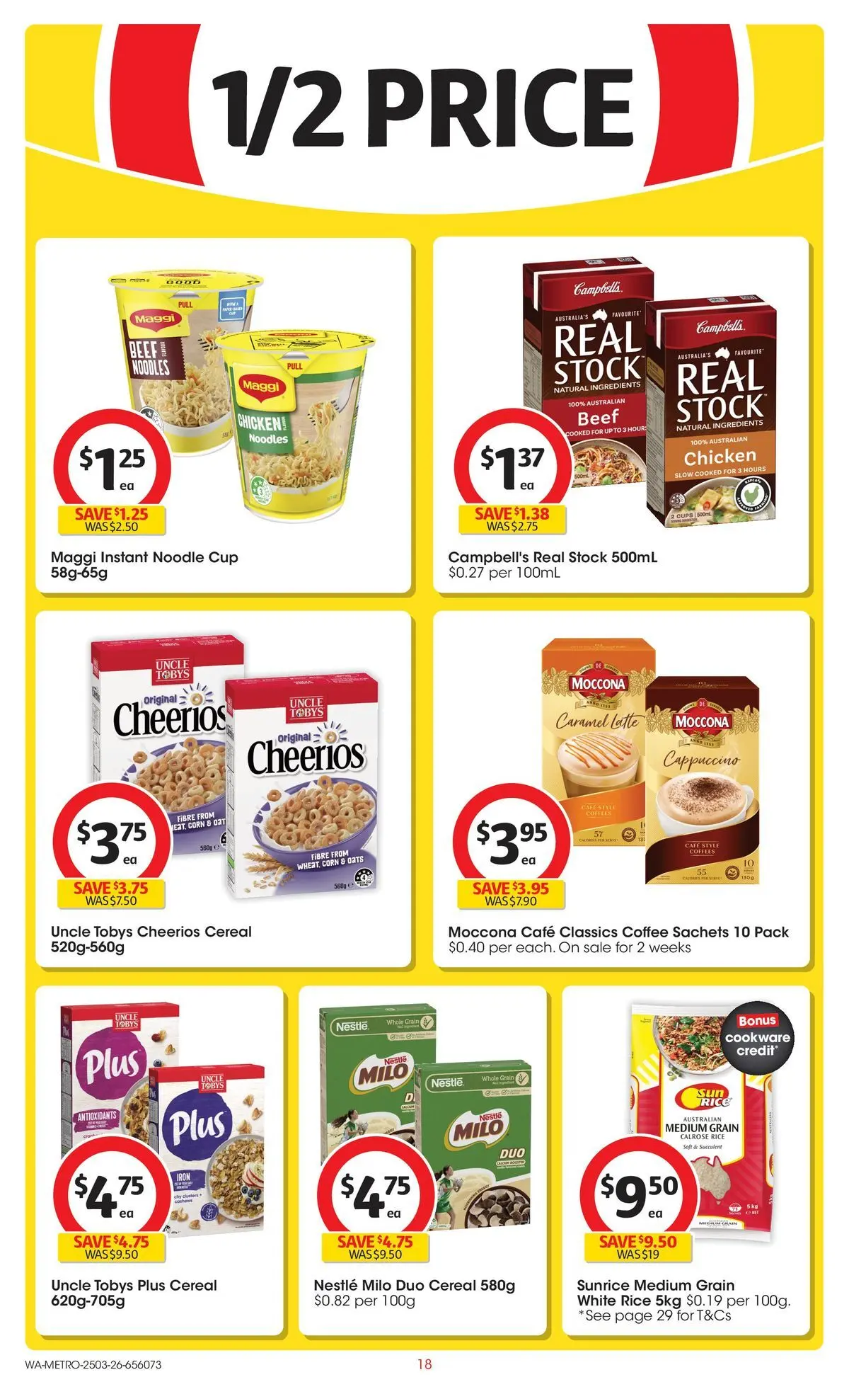 ﻿Coles catalogue valid from 25/03/2026 > Online Australia | Page: 18 | Products: Noodles, Cookware, Cereal, Iron