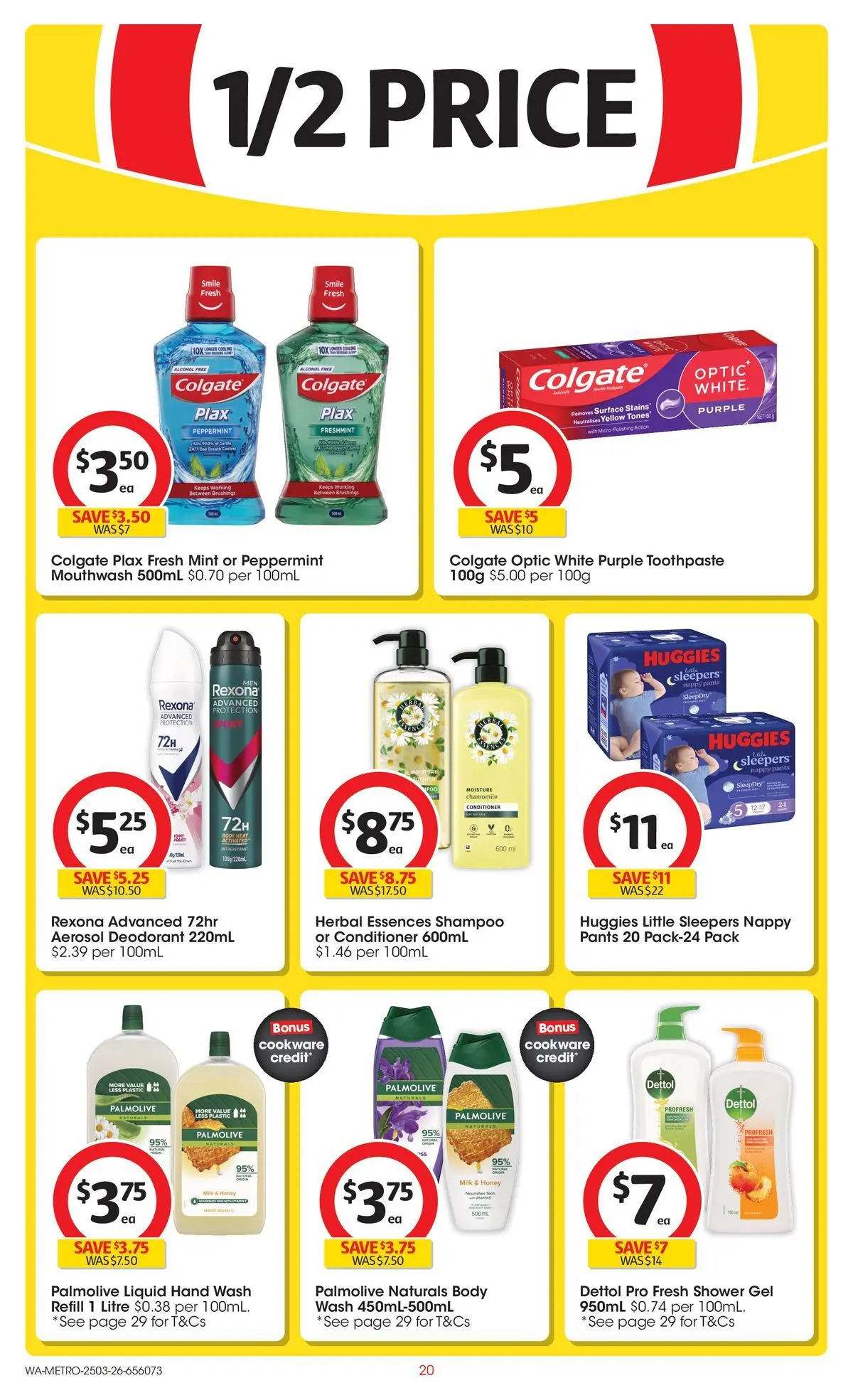 ﻿Coles catalogue valid from 25/03/2026 > Online Australia | Page: 20 | Products: Conditioner, Cookware, Mouthwash, Hand wash