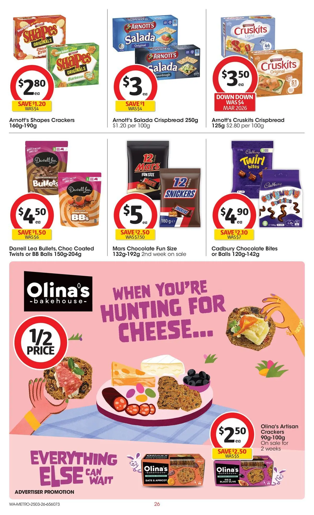 ﻿Coles catalogue valid from 25/03/2026 > Online Australia | Page: 26 | Products: Cheese, Chocolate, Date, Oven
