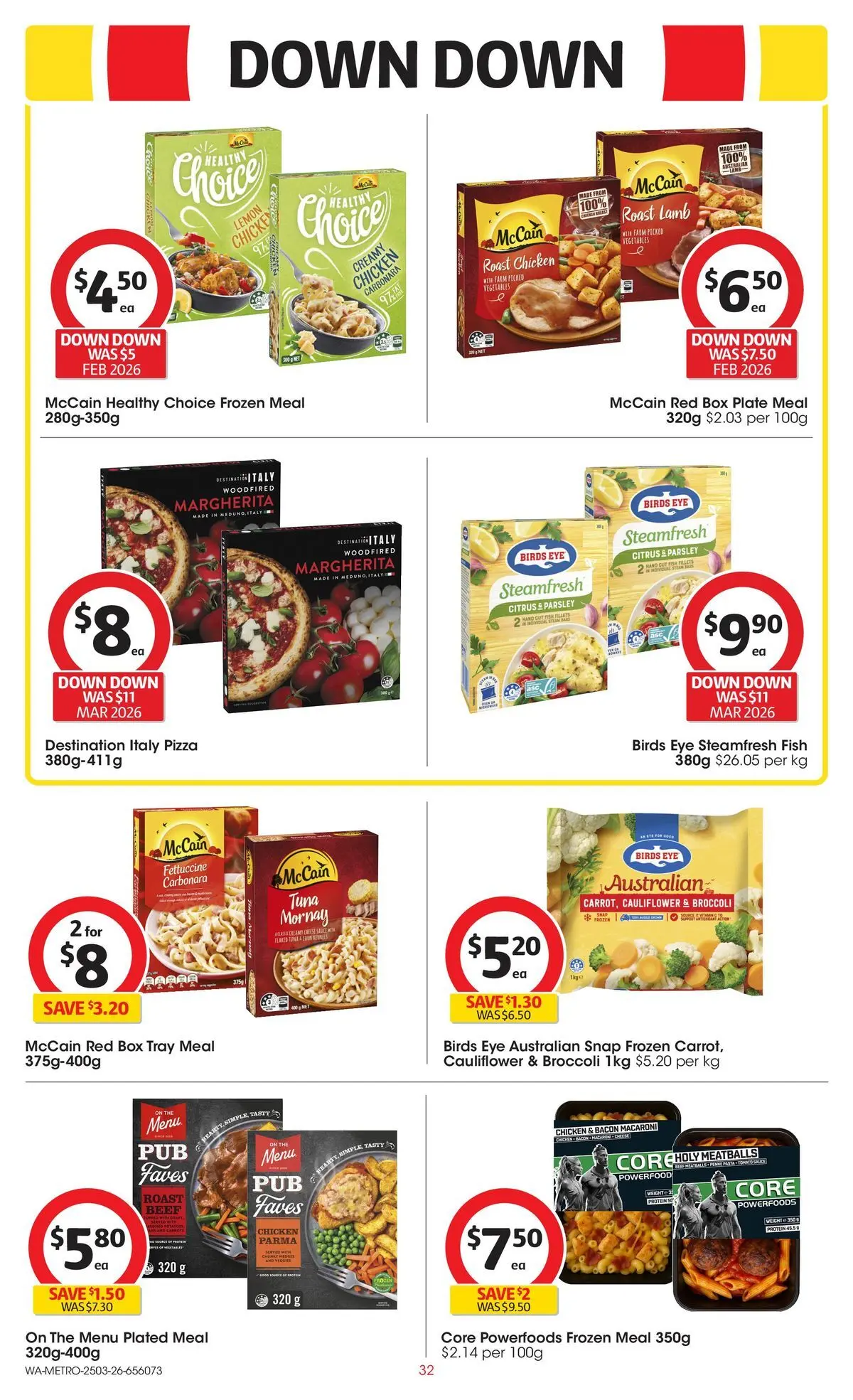 ﻿Coles catalogue valid from 25/03/2026 > Online Australia | Page: 32 | Products: Bacon, Pizza, Fish, Lemon