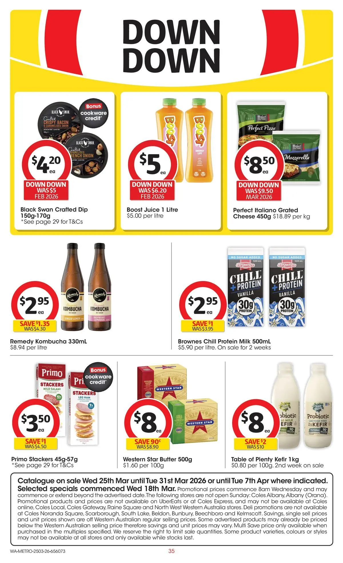 ﻿Coles catalogue valid from 25/03/2026 > Online Australia | Page: 35 | Products: Table, Milk, Ham, Cookware