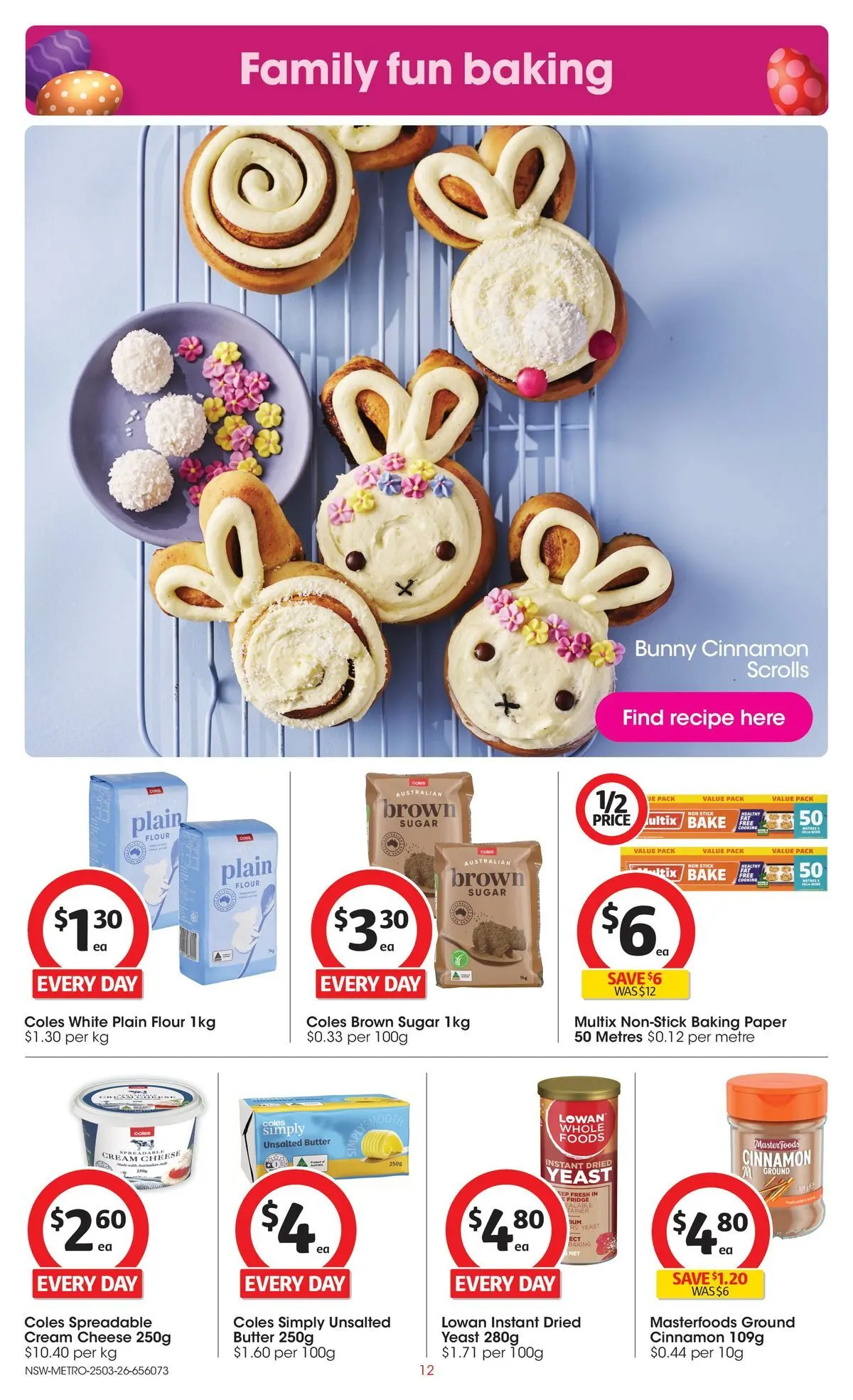 Deals - Coles Catalogue - 25th March - 24/03/2026 > weekly / monthly specials | Page: 12 | Products: Butter, Cheese, Cream, Sugar