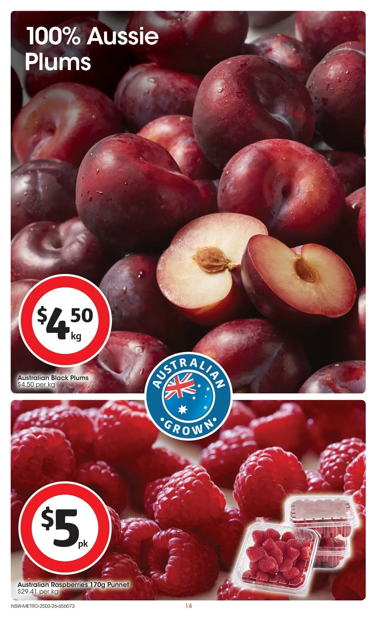 Deals - Coles Catalogue - 25th March - 24/03/2026 > weekly / monthly specials | Page: 14 | Products: Plums