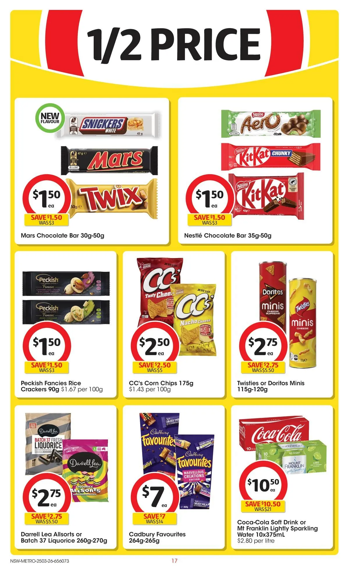 Deals - Coles Catalogue - 25th March - 24/03/2026 > weekly / monthly specials | Page: 17 | Products: Rice, Water, Sugar, Lime