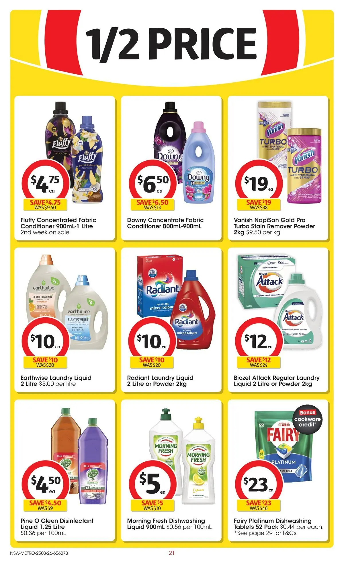 Deals - Coles Catalogue - 25th March - 24/03/2026 > weekly / monthly specials | Page: 21 | Products: Powder, Plant, Laundry, Tablets