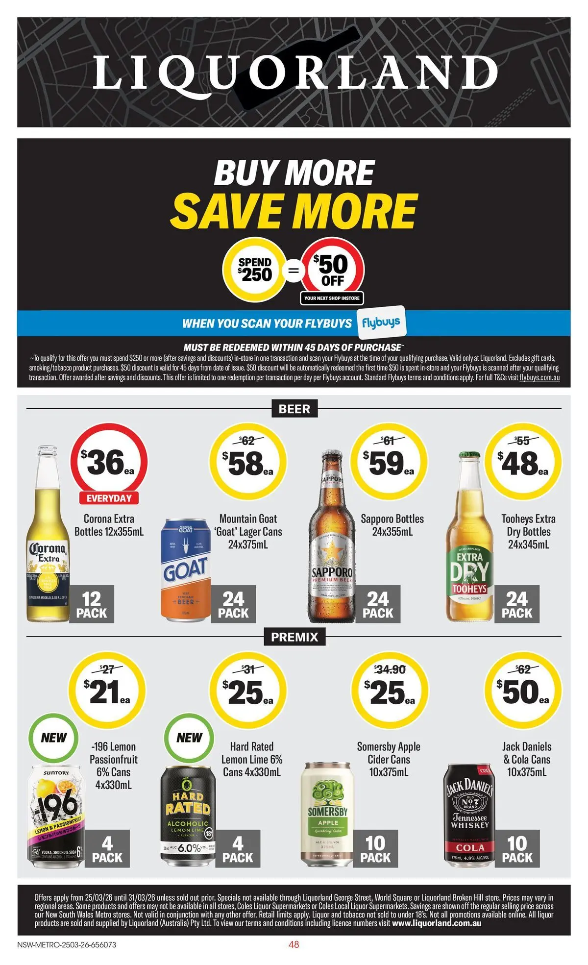 Deals - Coles Catalogue - 25th March - 24/03/2026 > weekly / monthly specials | Page: 48 | Products: Beer, Passionfruit, Lemon, Date
