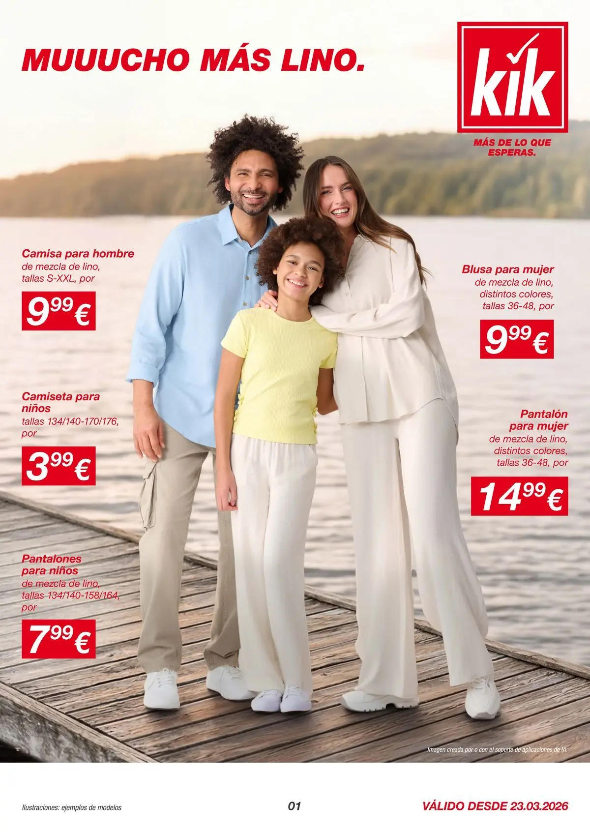 KIK - Muuucho más lino 22/03/2026 - 29/03/2026 | Página: 1 | Productos: Camisa, Blusa, Pantalones
