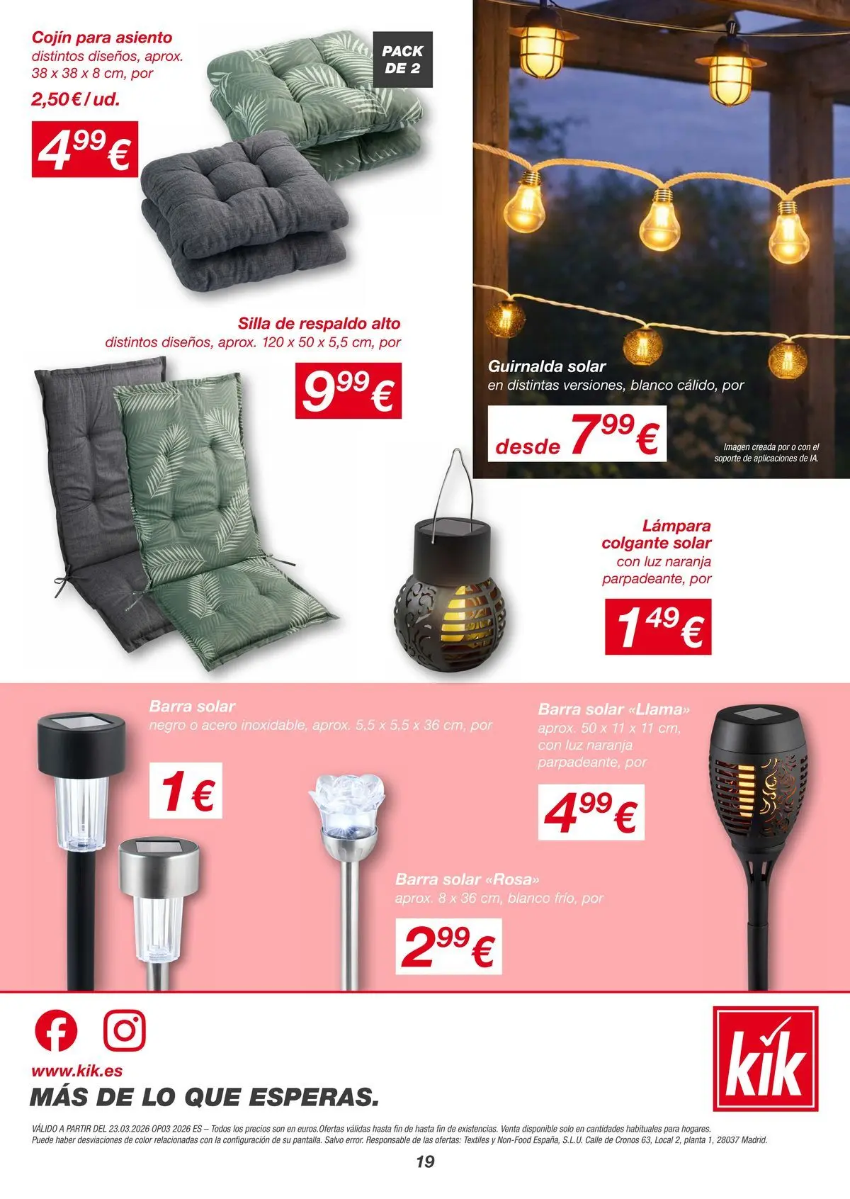 KIK - Muuucho más lino 22/03/2026 - 29/03/2026 | Página: 19 | Productos: Cojín, Silla, Lámpara