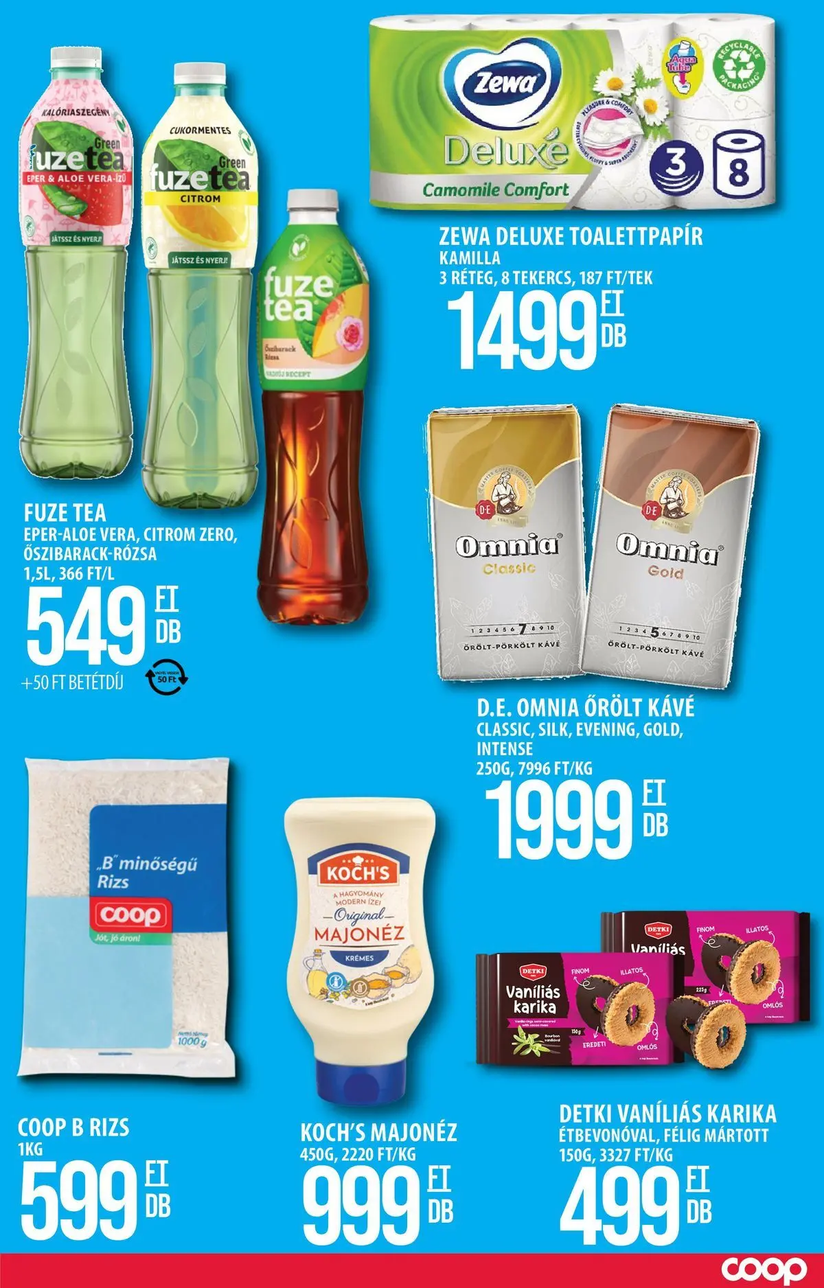 COOP Szolnok akciós újság Monorierdő - 2026.03.22. -tól/töl > akció, lapozható szórólap 🛍️ | Oldal: 2 | Termékek: Kávé, Rizs, Őrölt kávé, Majonéz