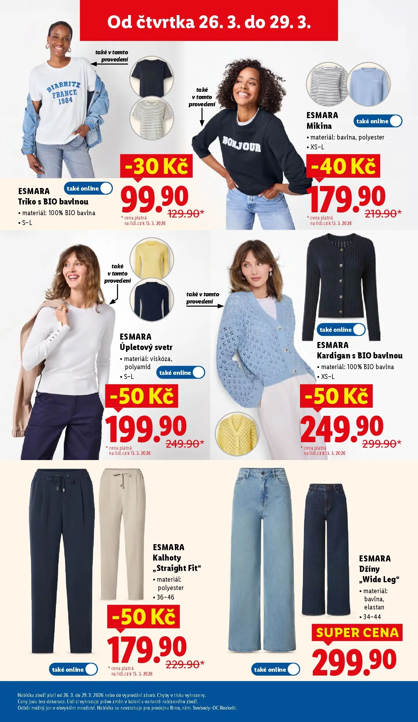 Lidl leták od 22.03.2026 - Nový akční leták | Strana: 29 | Produkty: Svetr, Mikina, Kalhoty, Džíny