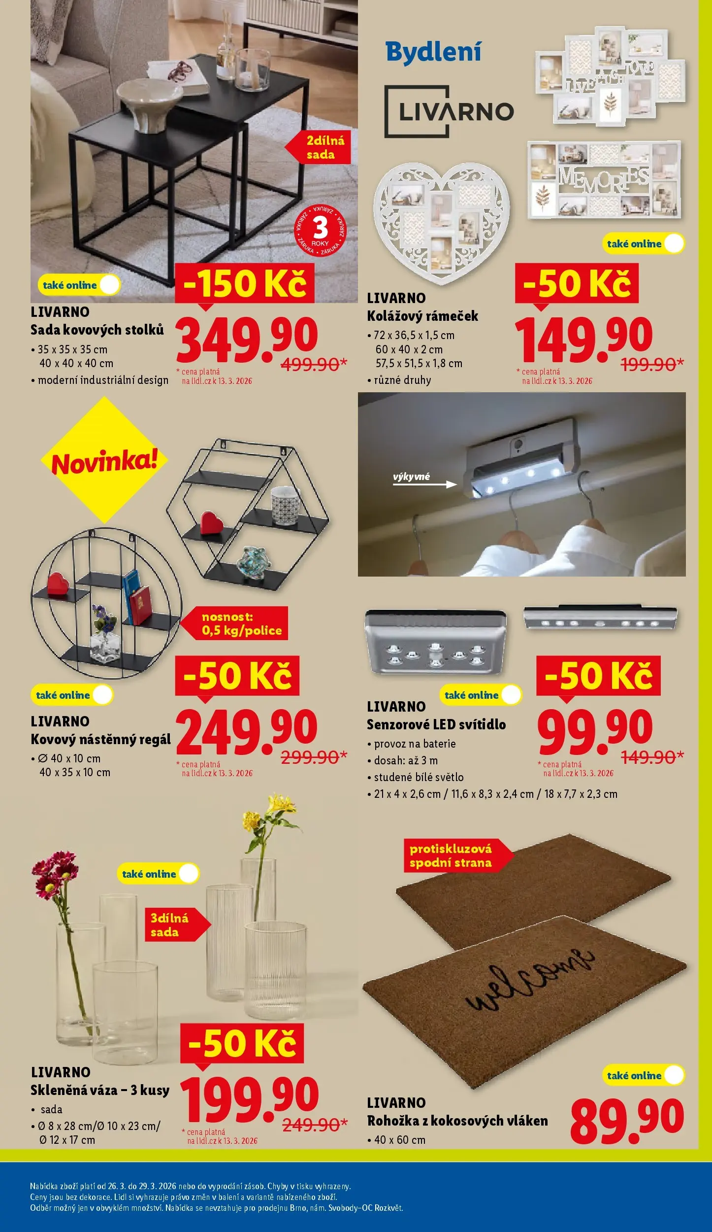 Lidl leták od 22.03.2026 - Nový akční leták | Strana: 31 | Produkty: Baterie, Rohožka, Váza, Rámeček