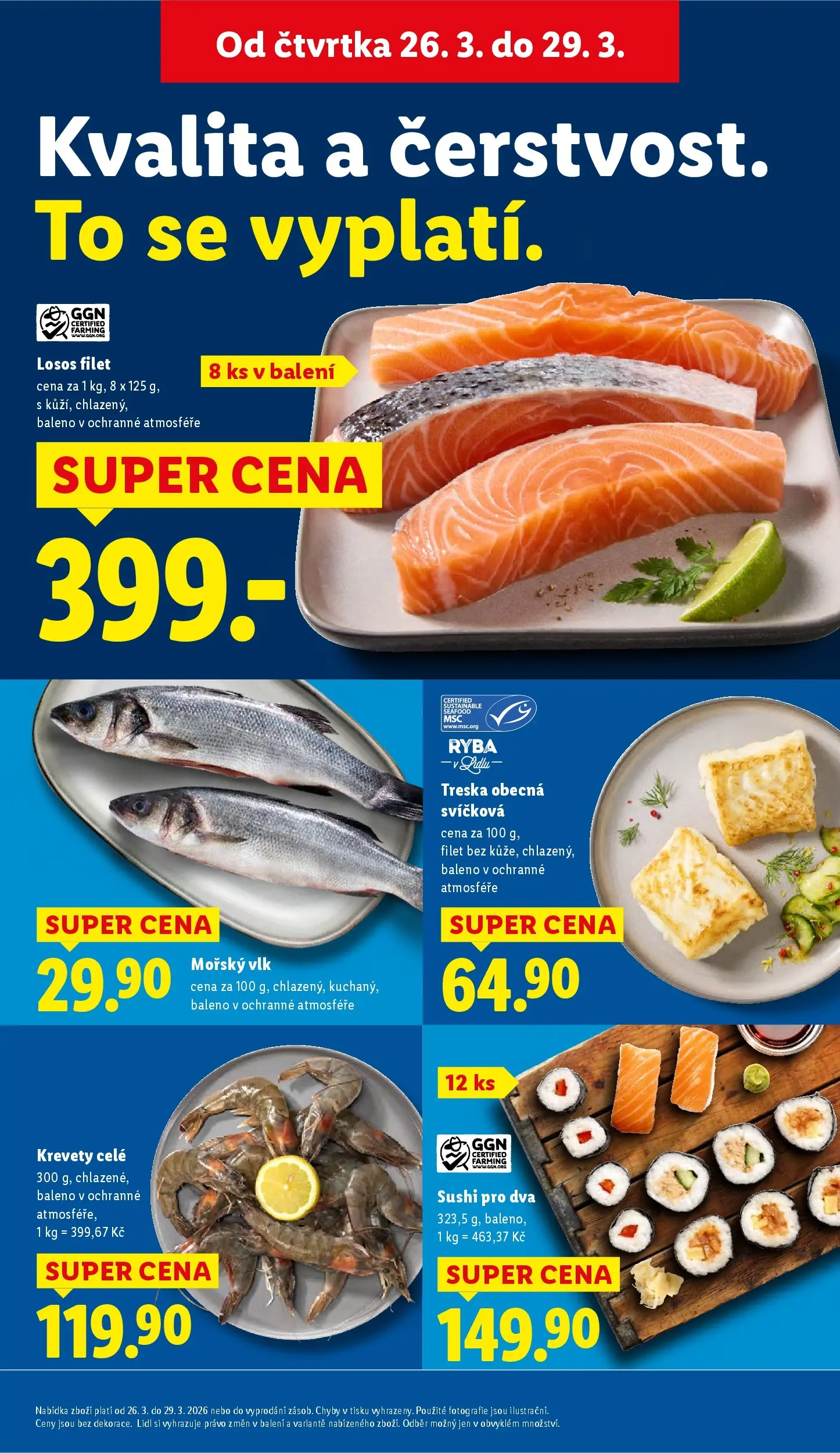 Lidl leták od 25.03.2026 - Nový akční leták | Strana: 17 | Produkty: Treska, Ryba, Sushi, Filet