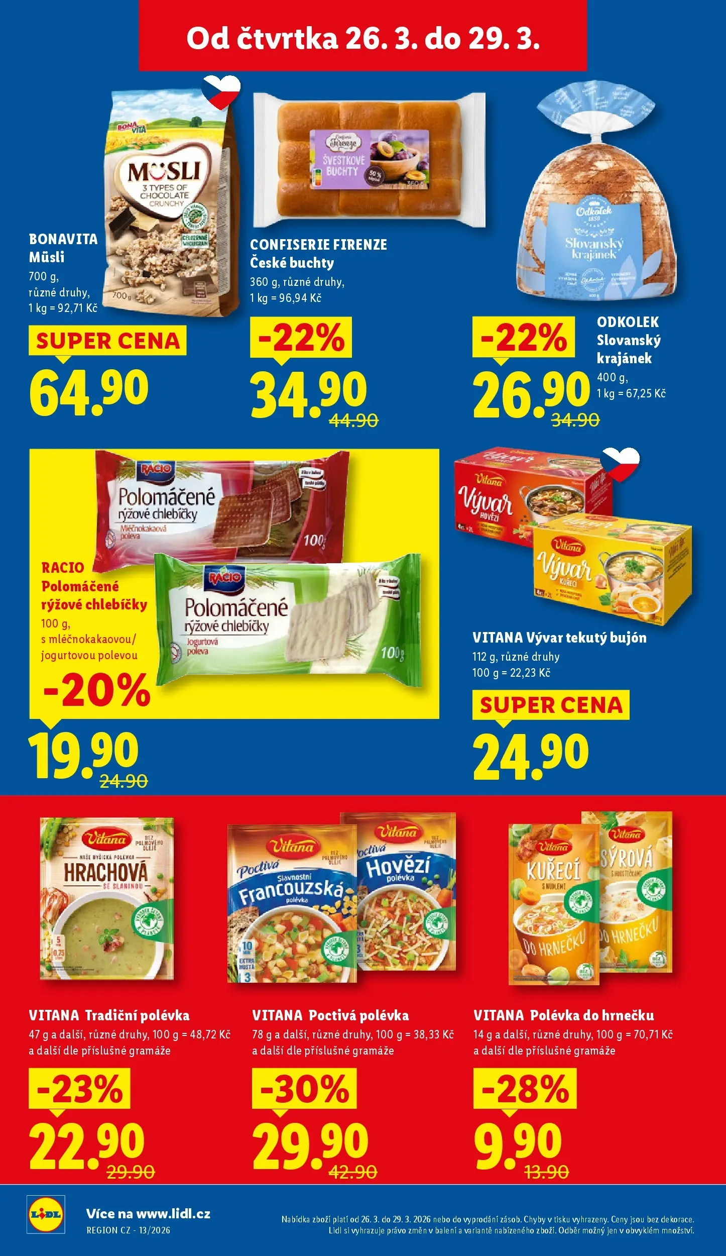 Lidl leták od 25.03.2026 - Nový akční leták | Strana: 22 | Produkty: Hovězí, Tekutý bujón Vitana, Vývar, Bujón