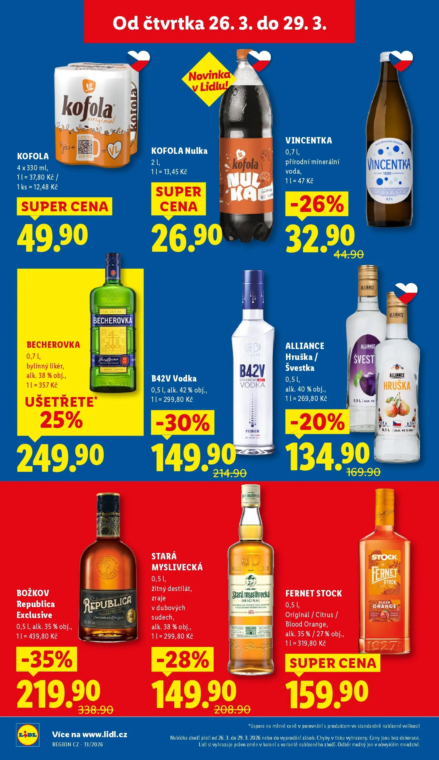 Lidl leták od 25.03.2026 - Nový akční leták | Strana: 24 | Produkty: Rum, Stará myslivecká, Božkov, Becherovka