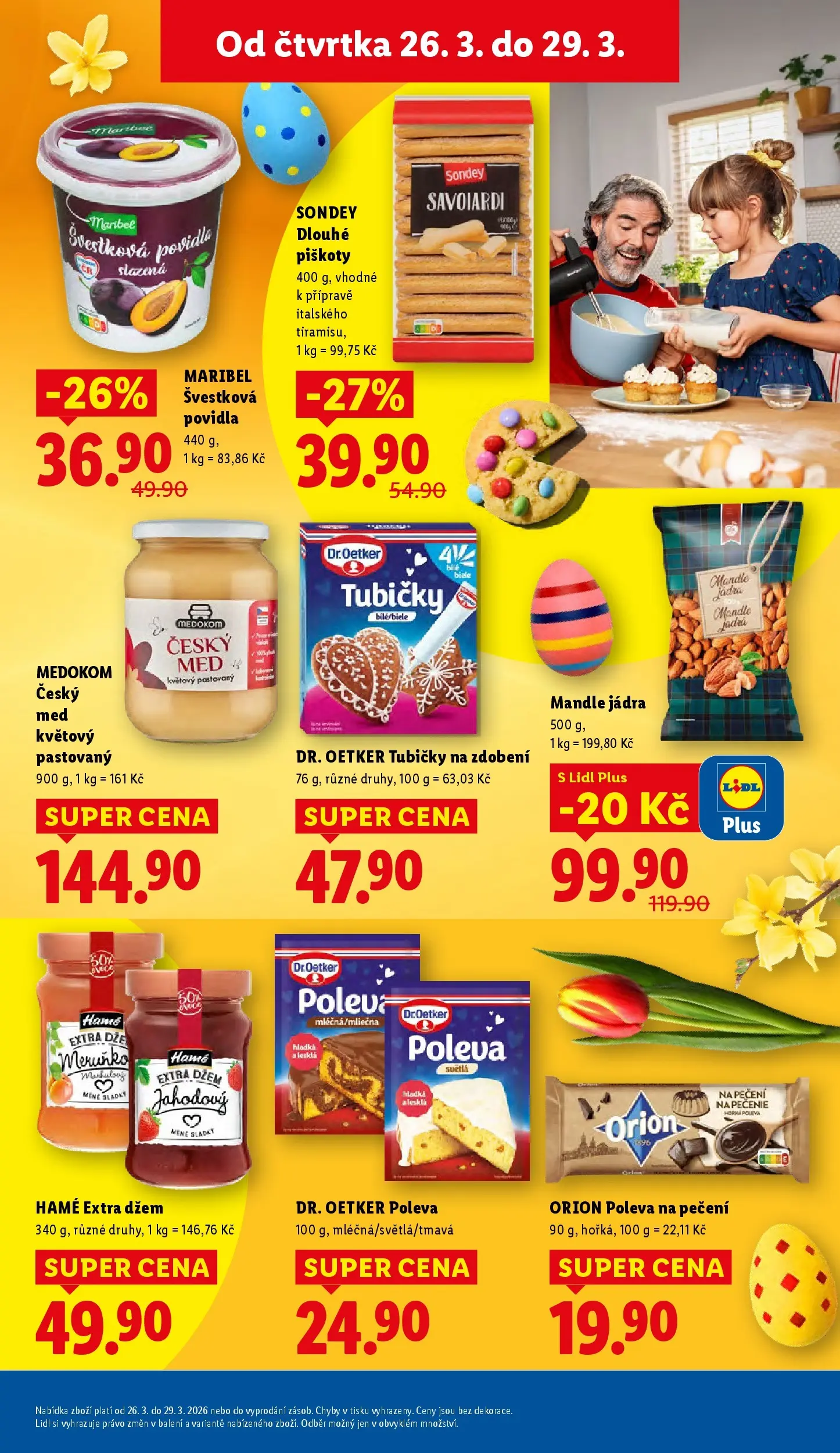 Lidl leták od 25.03.2026 - Nový akční leták | Strana: 27 | Produkty: Džem, Tiramisu, Med, Mandle