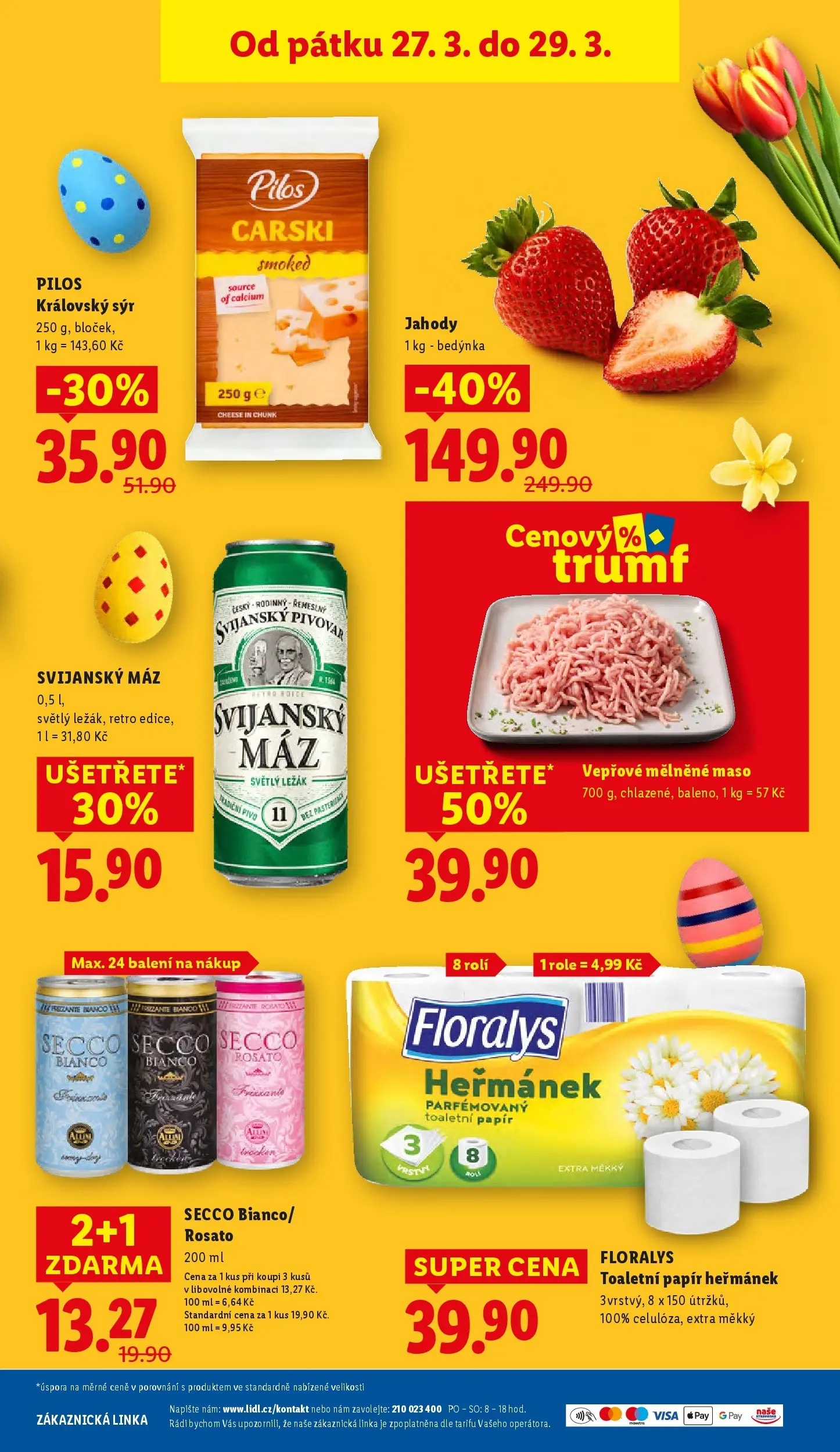 Lidl leták od 25.03.2026 - Nový akční leták | Strana: 45 | Produkty: Sýr, Toaletní papír, Svijanský Máz, Secco bianco