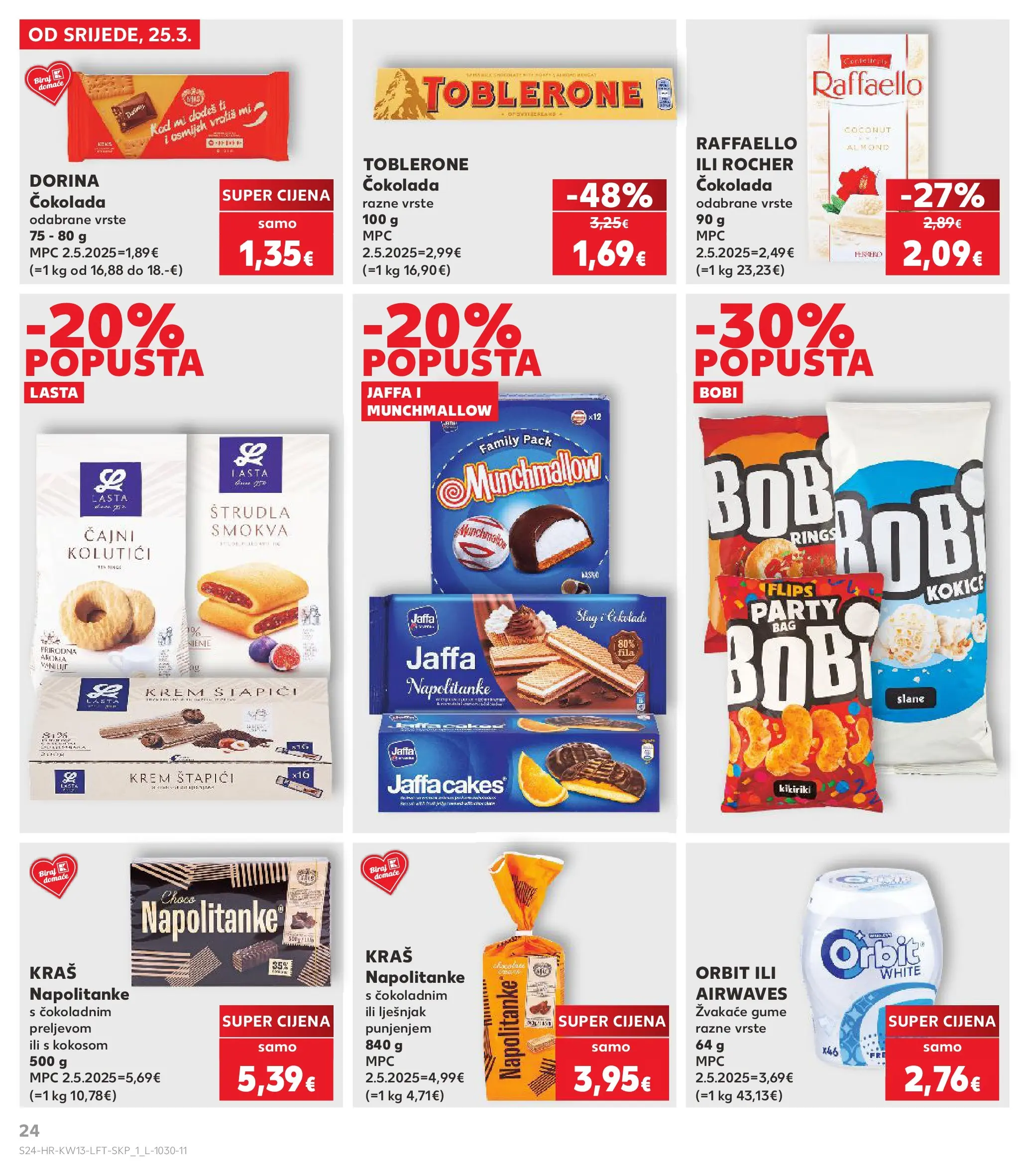 Kaufland - Kaufland katalog do 31.03.2026 novi od 24.03.2026 na listanje > letak digitalni | Stranica: 24 | Proizvodi: Flips, Lješnjak, Štapići, Šlag