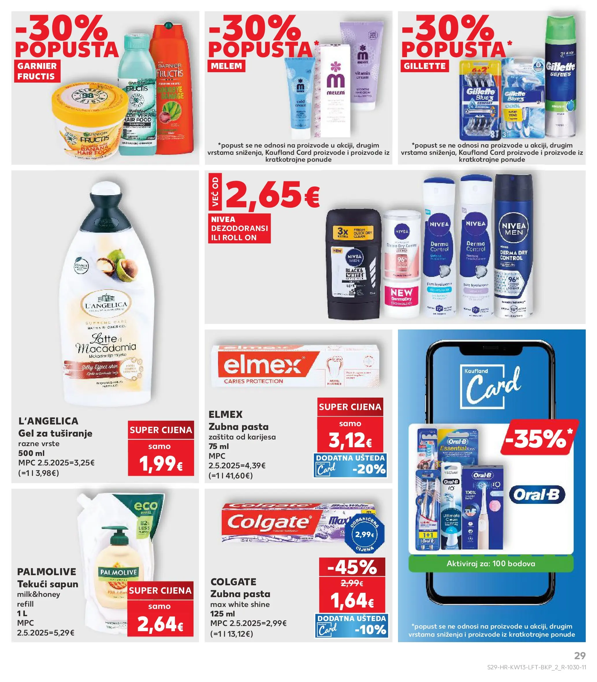 Kaufland - Kaufland katalog do 31.03.2026 novi od 24.03.2026 na listanje > letak digitalni | Stranica: 29 | Proizvodi: Sapun, Pasta, Nivea, Garnier