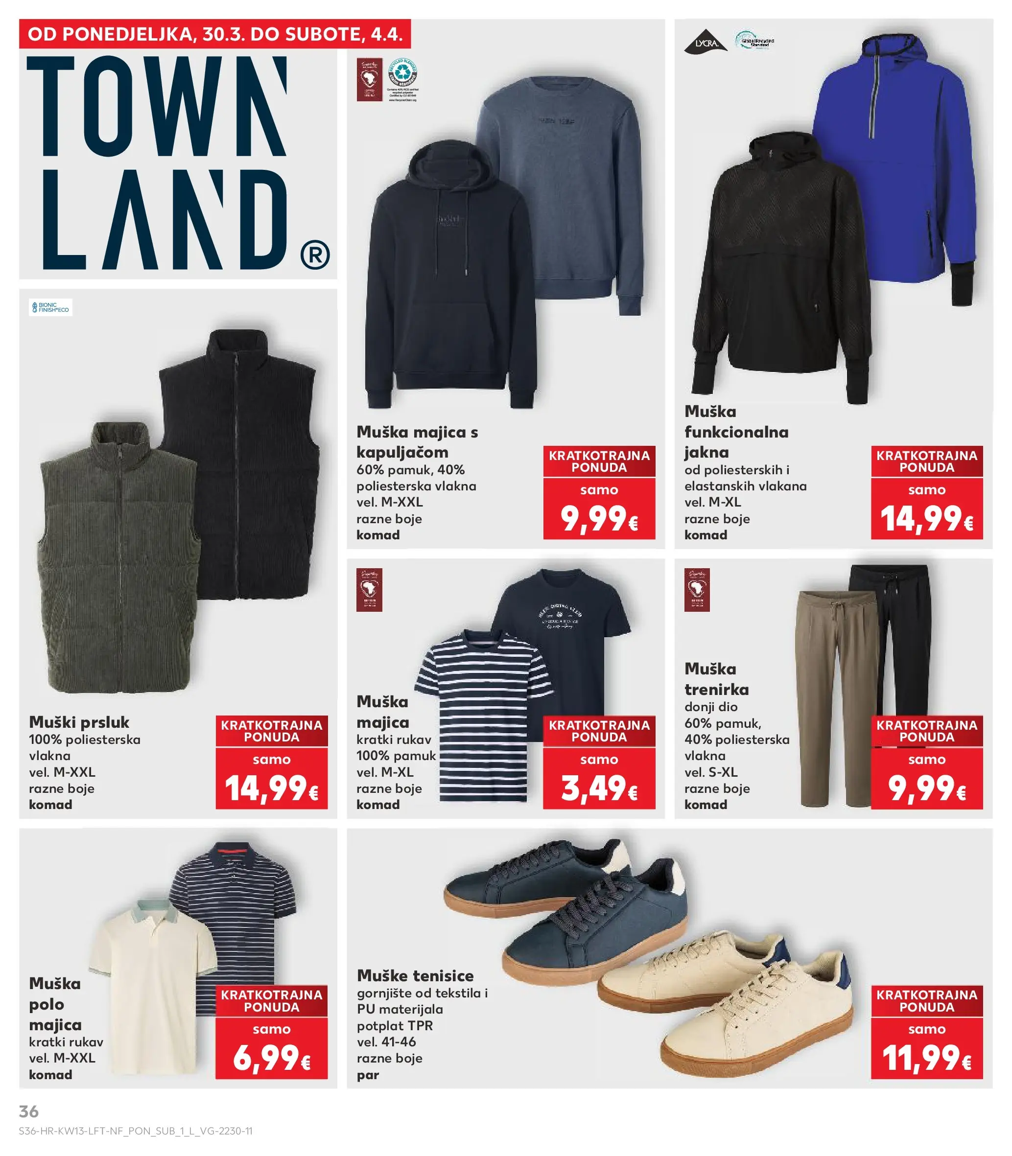 Kaufland - Kaufland katalog do 31.03.2026 novi od 24.03.2026 na listanje > letak digitalni | Stranica: 36 | Proizvodi: Majica s kapuljačom, Majica, Jakna, Trenirka