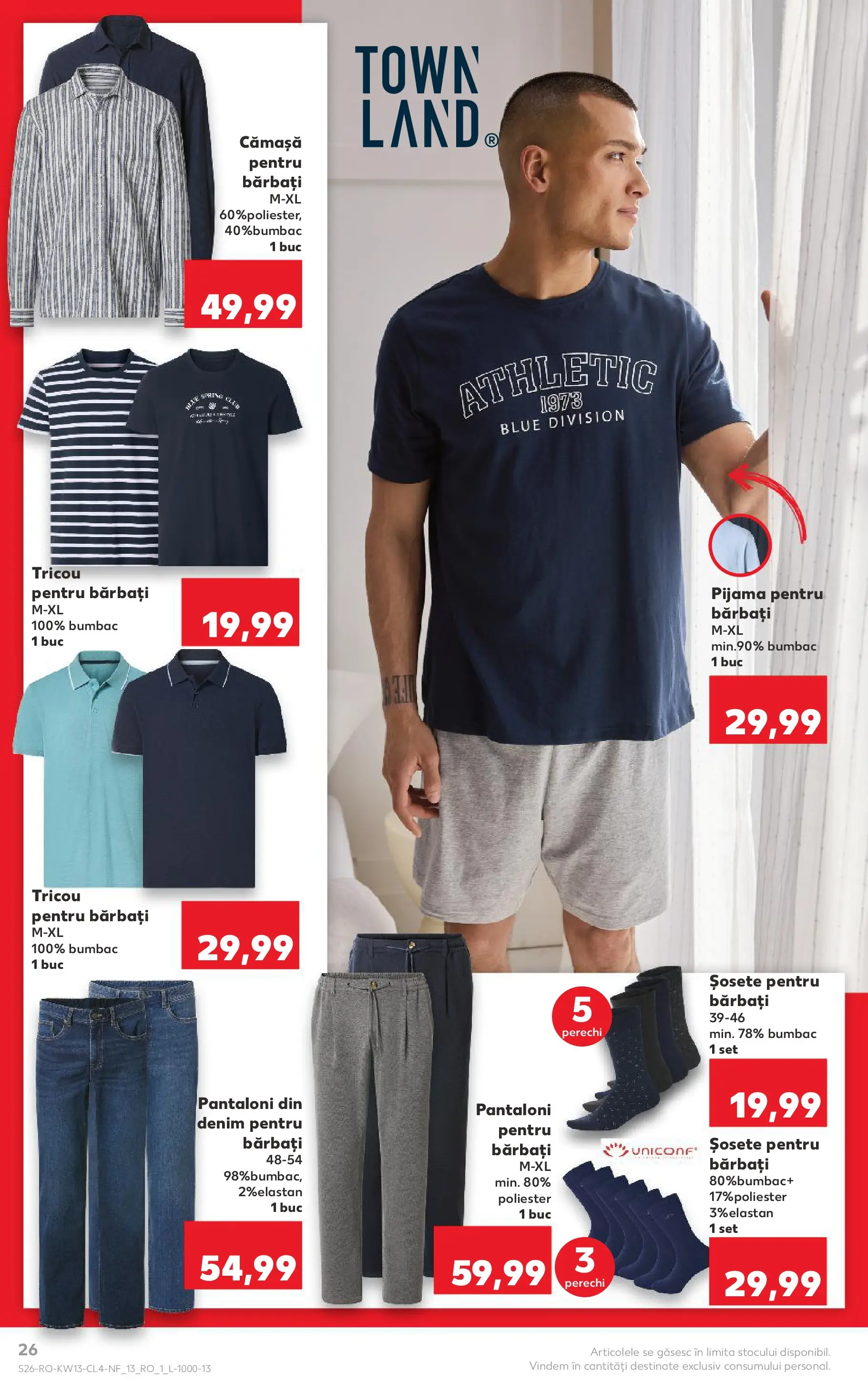 Kaufland Domnesti 24.03.2026 - Revista si Oferta | Pagină: 26 | Produse: Kestane, Tricou, Pantaloni, Șosete